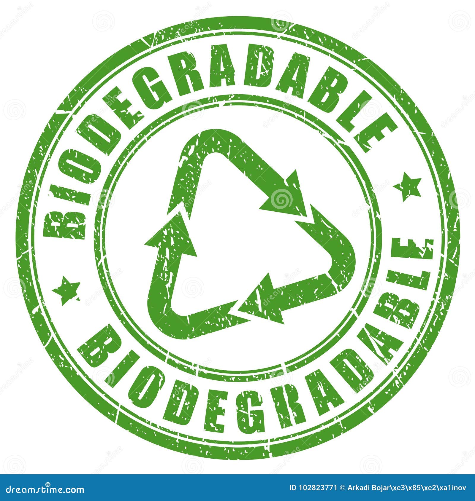 biodegradable green rubber stamp
