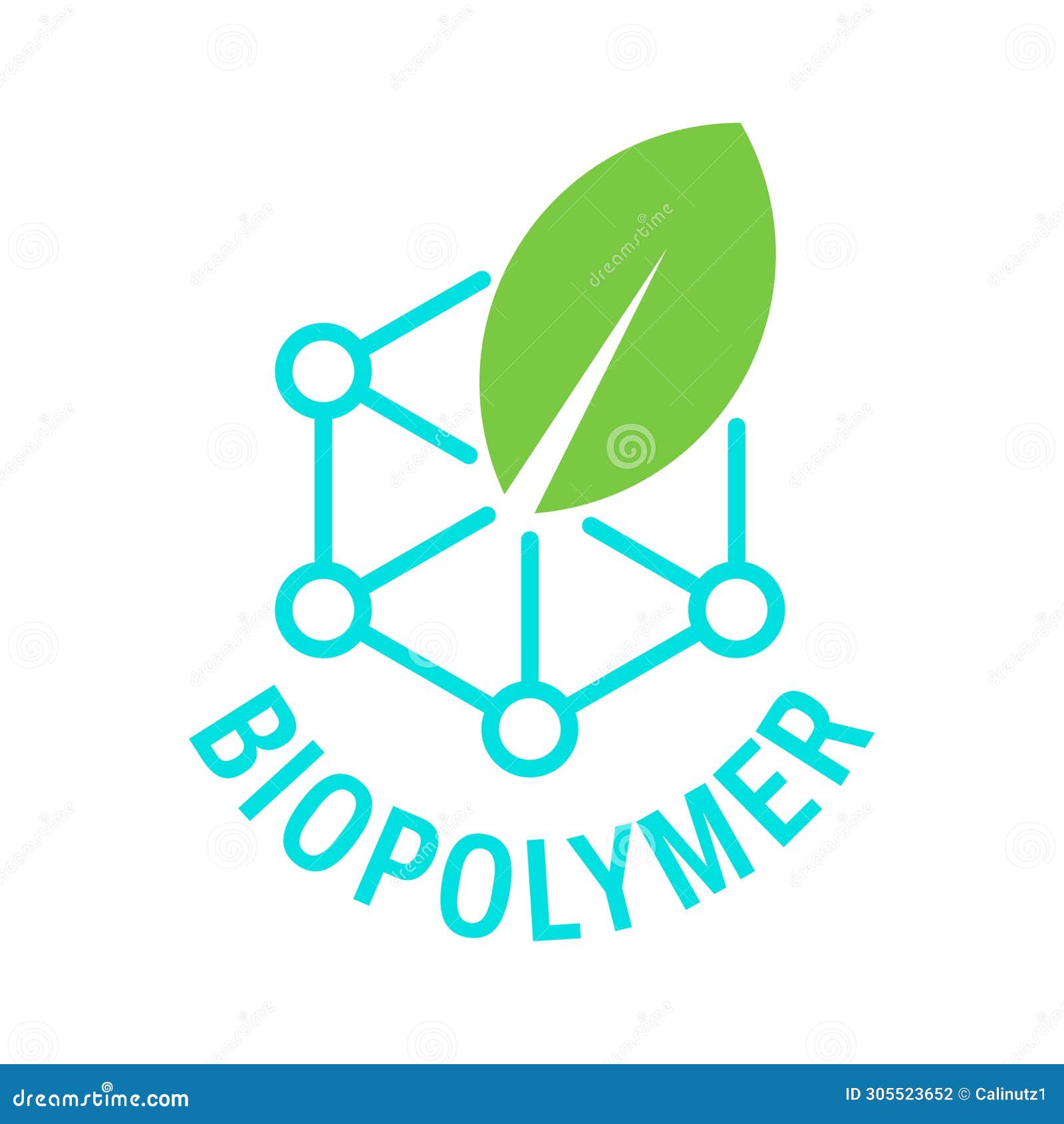 Biodegradable Polymers Green Vector Logo Icon Emblem Eco Friendly