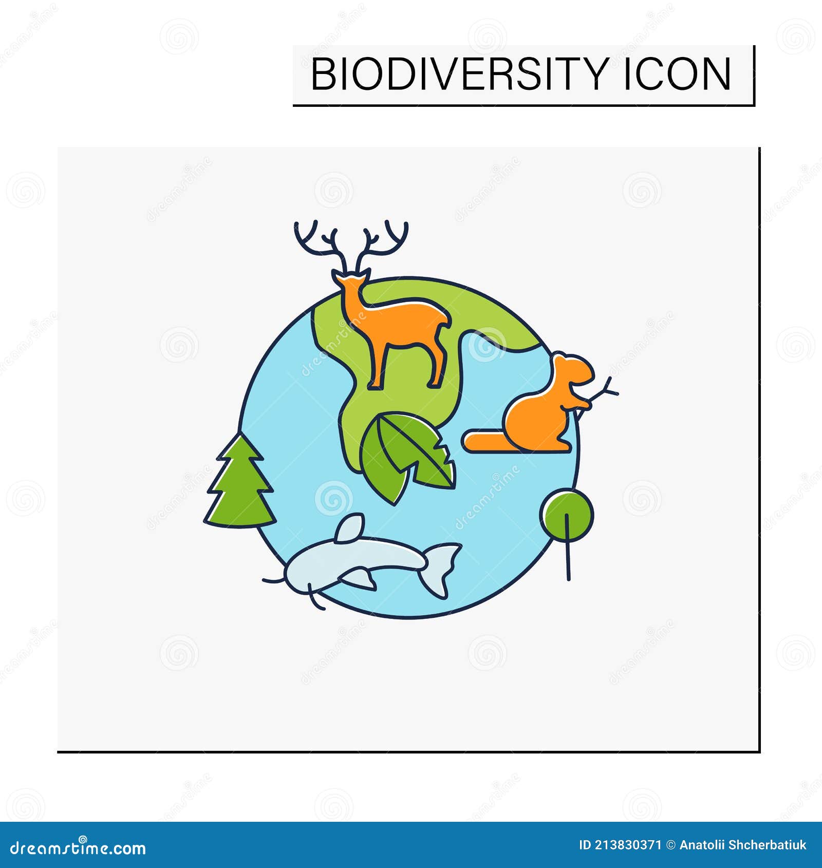 biodiversity color icon