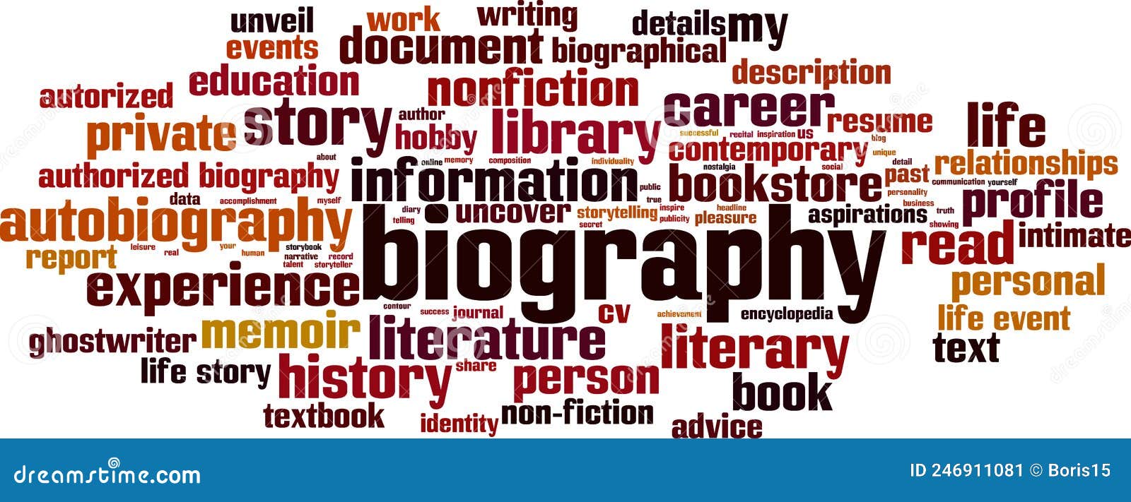 sentences with the word biography in them