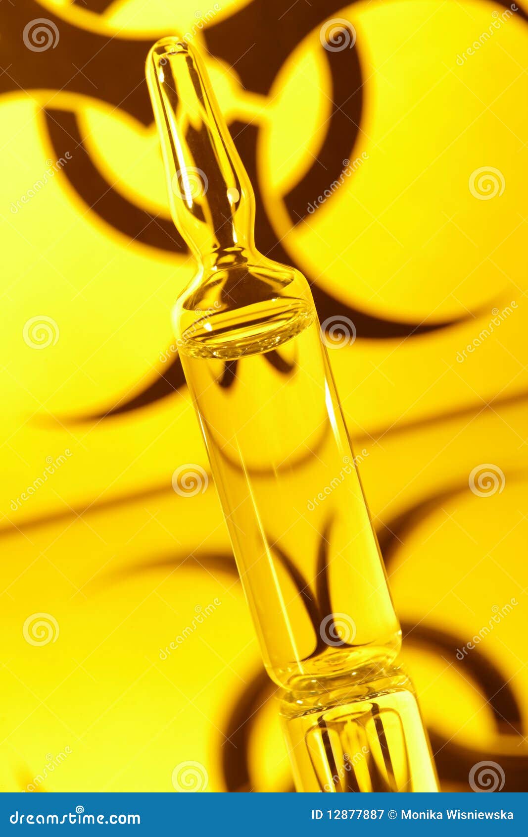 Biohazard and ampule stock image. Image of healthy, laboratory 12877887