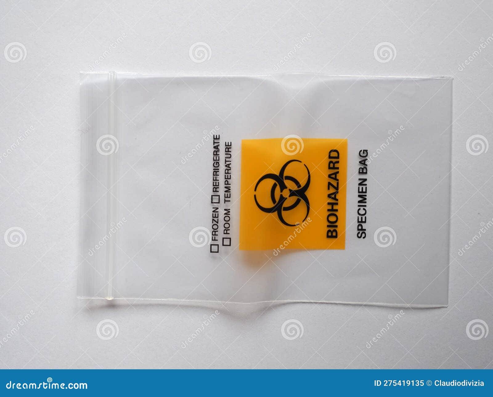 Biohazard specimen bag stock image. Image of virus, covid 275419135