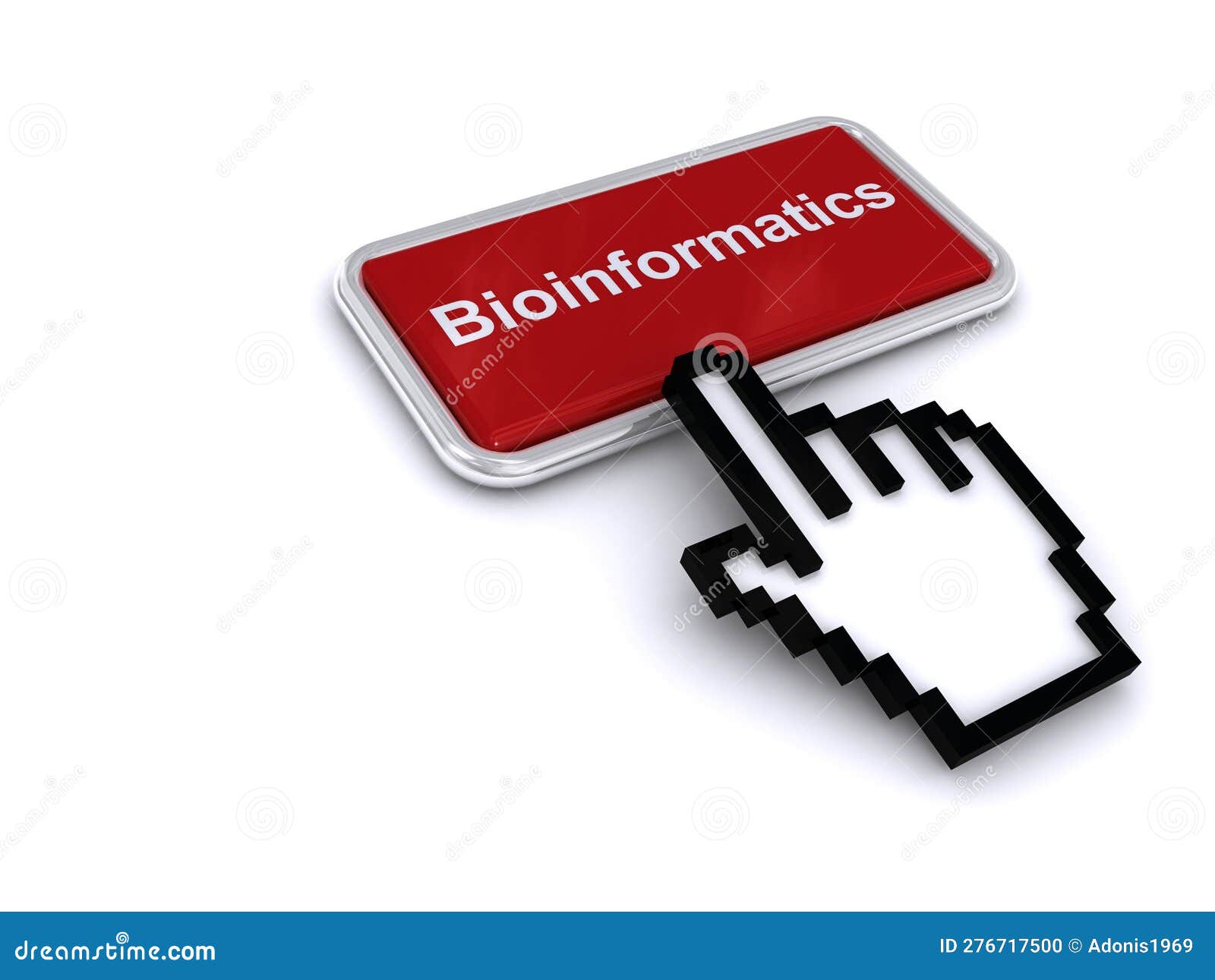 bioinformatics button on white