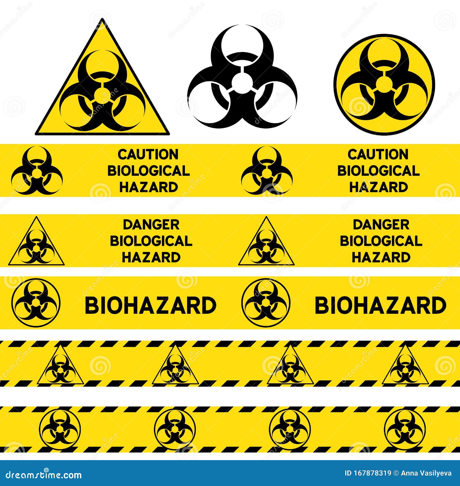 Red hazard sign with biohazard symbol and BIOHAZARD text Stock Photo - Alamy