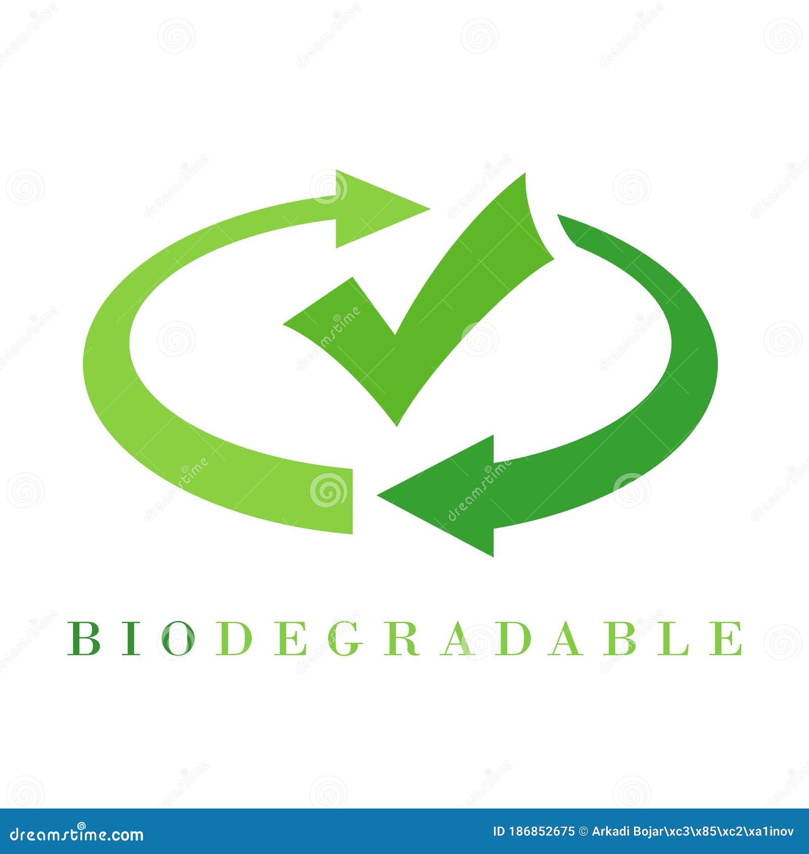 Trouwens Trekken Ieder Biologisch Afbreekbaar Pictogram Vector Illustratie - Illustration of  biologisch, pijlen: 186852675