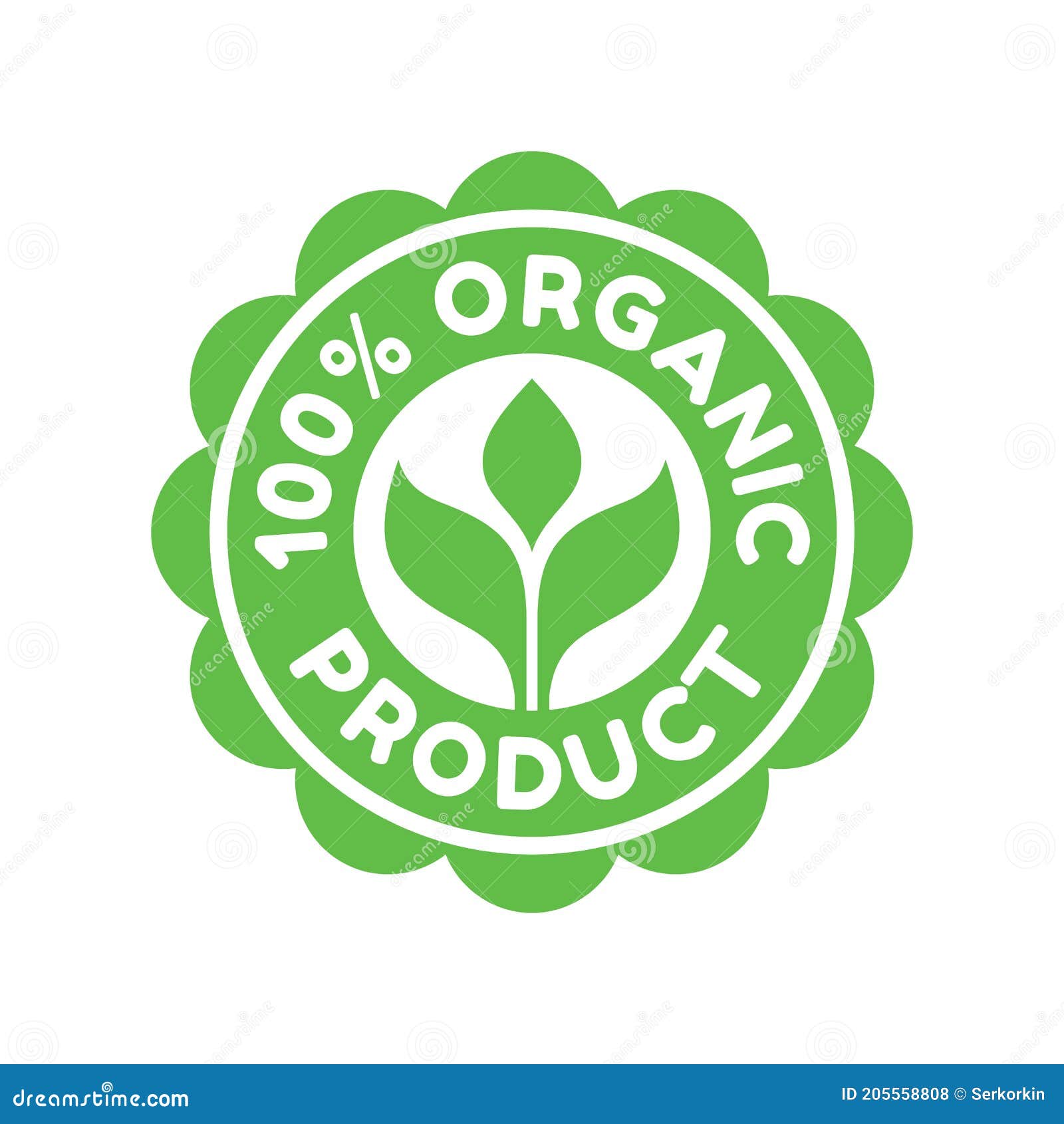Puur berouw hebben bus Biologisch Product 100 Concept Logo Badge Ontwerp. Creatief Logo Voor Eco -  Bio - Natuurproducten. Sjabloon Voor Natuurlijk Merk. Vector Illustratie -  Illustration of element, merk: 205558808
