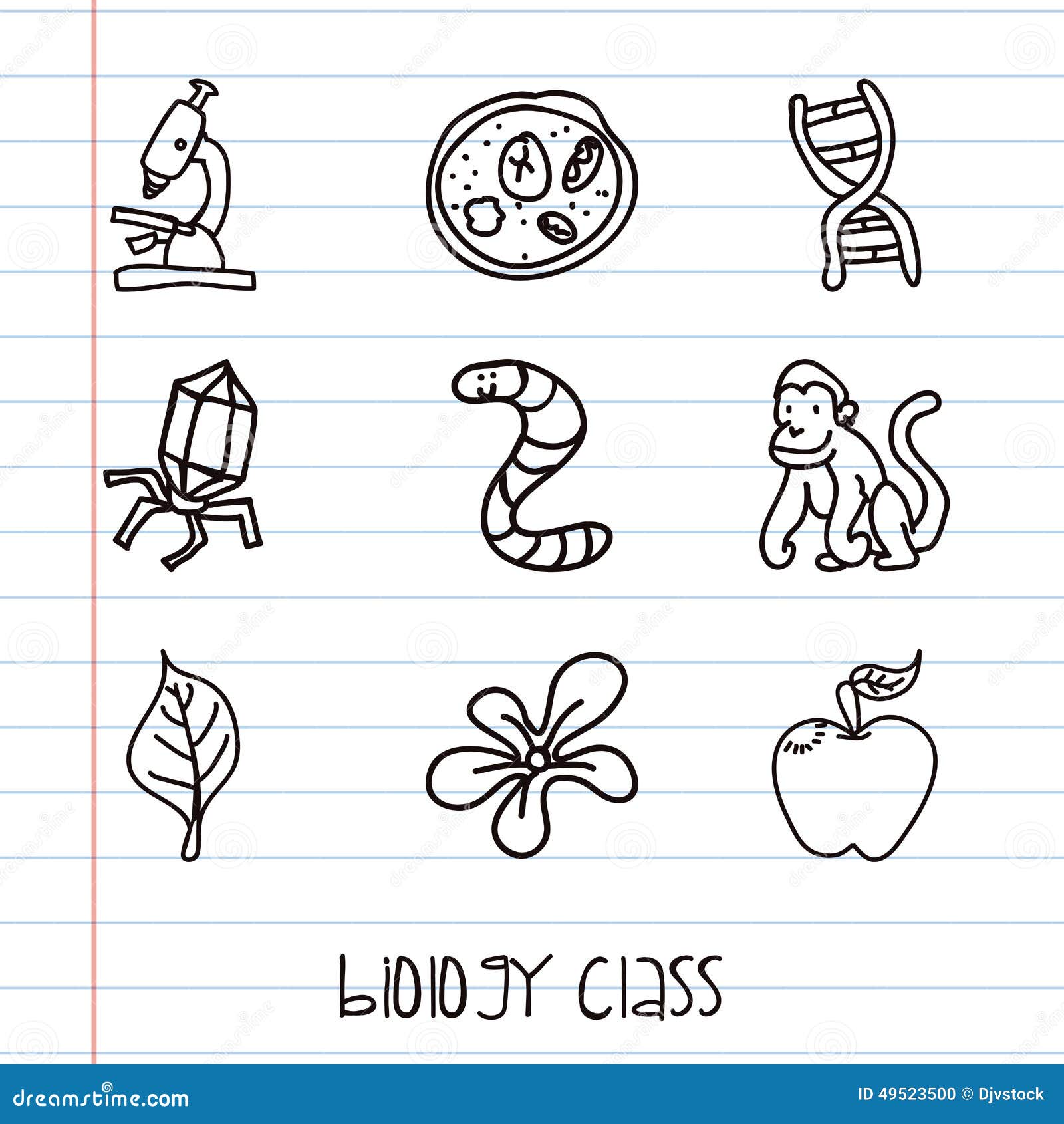 Biology class stock vector. Illustration of icon, object - 49523500