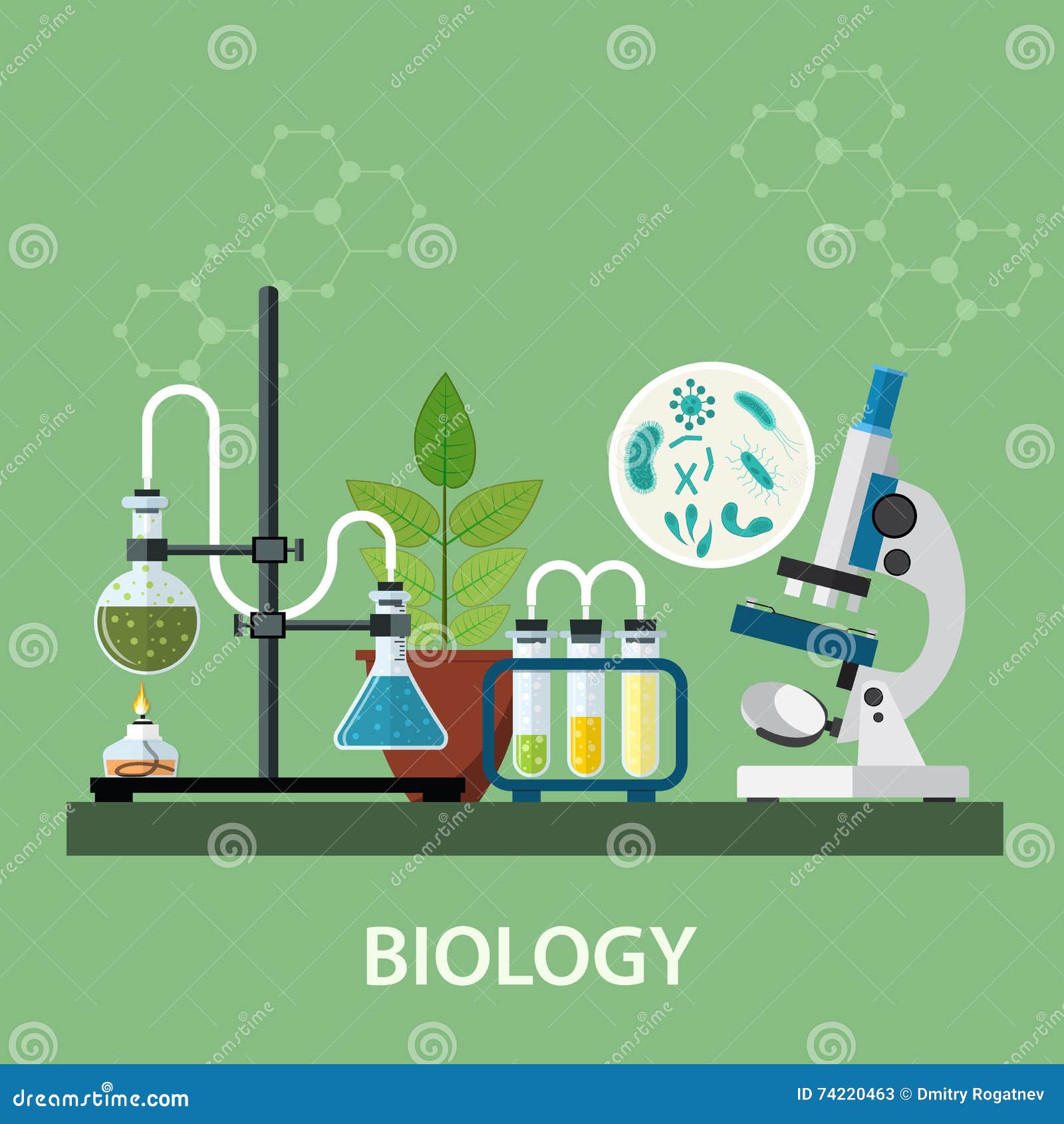 biology laboratory workspace