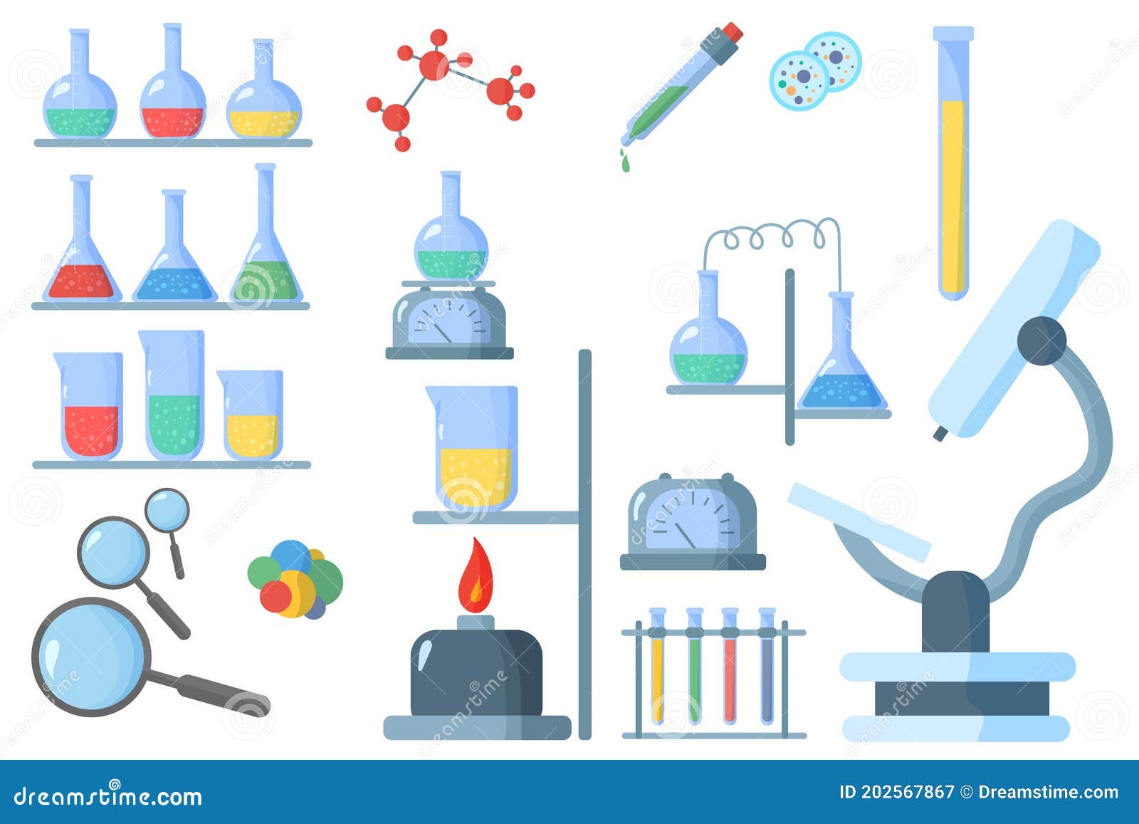 Biology Science Laboratory. Stock Illustration - Illustration of design ...