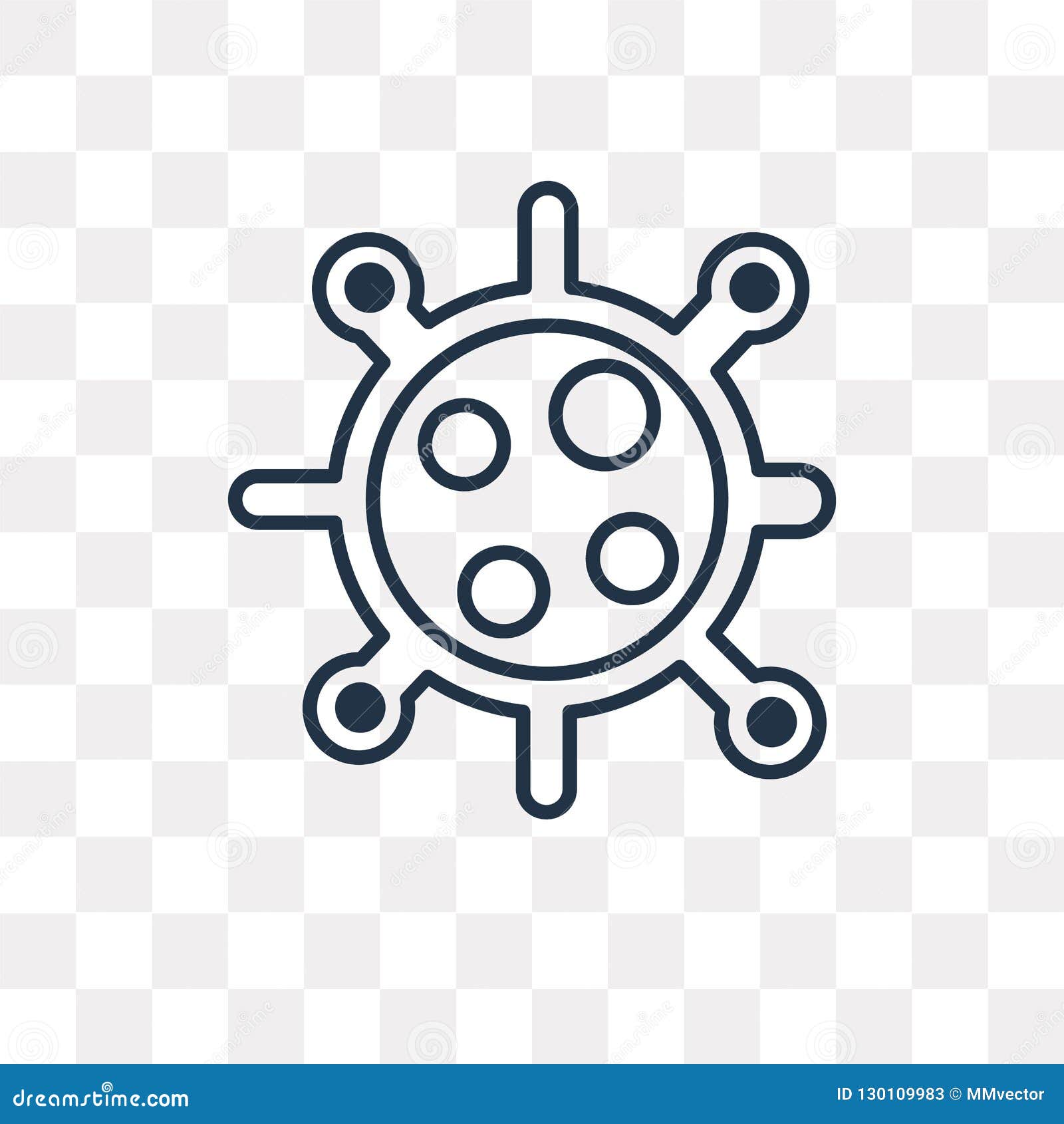 Biology Vector Icon Isolated On Transparent Background, Linear B Stock