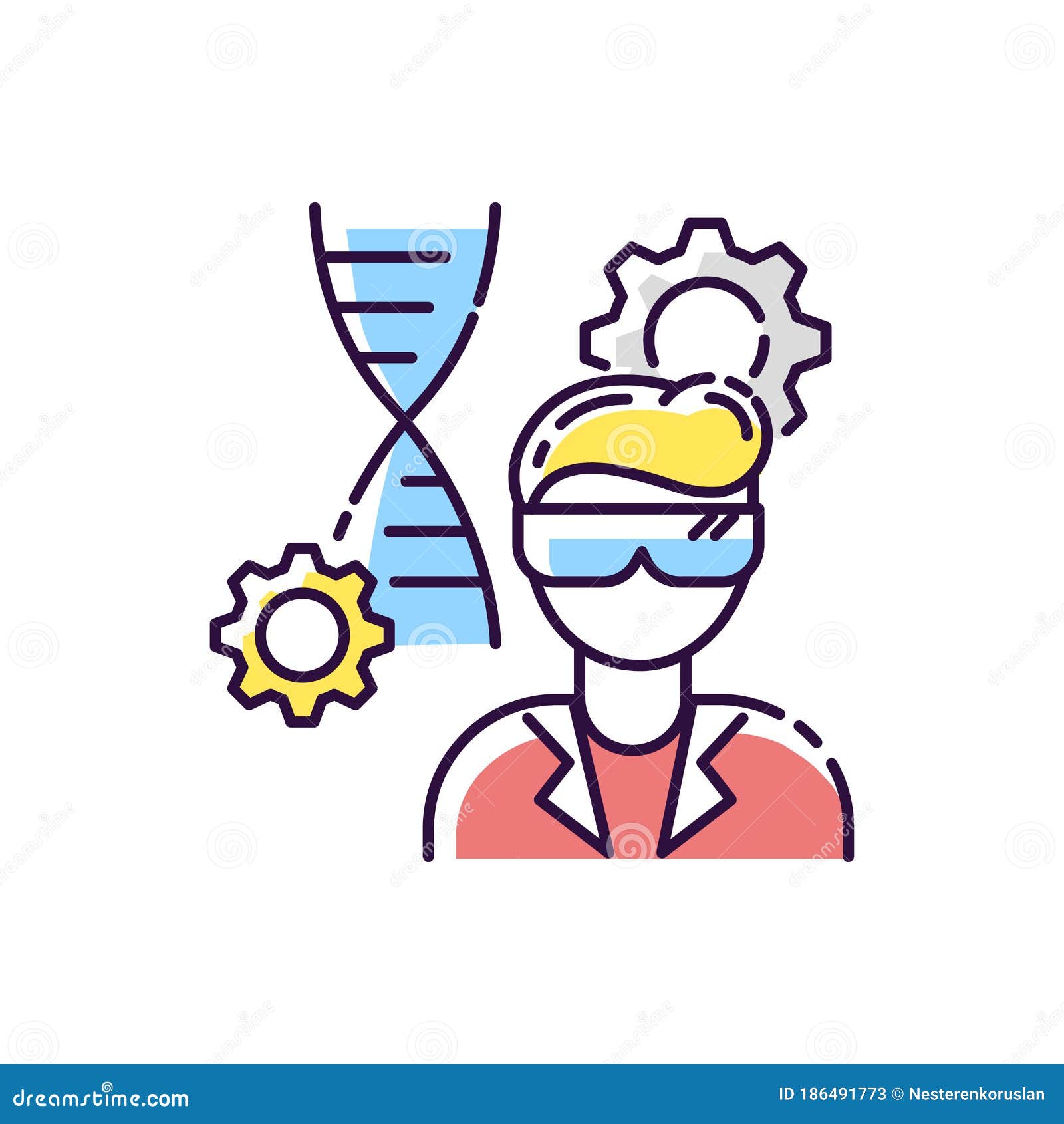 Biomedical Engineer RGB Color Icon Cartoon Vector | CartoonDealer.com ...