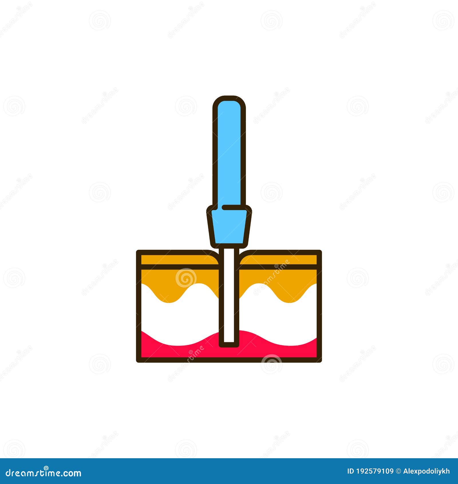 biopsy color line icon. medical and scientific concept. laboratory diagnostics. pictogram for web, mobile app, promo. ui ux 