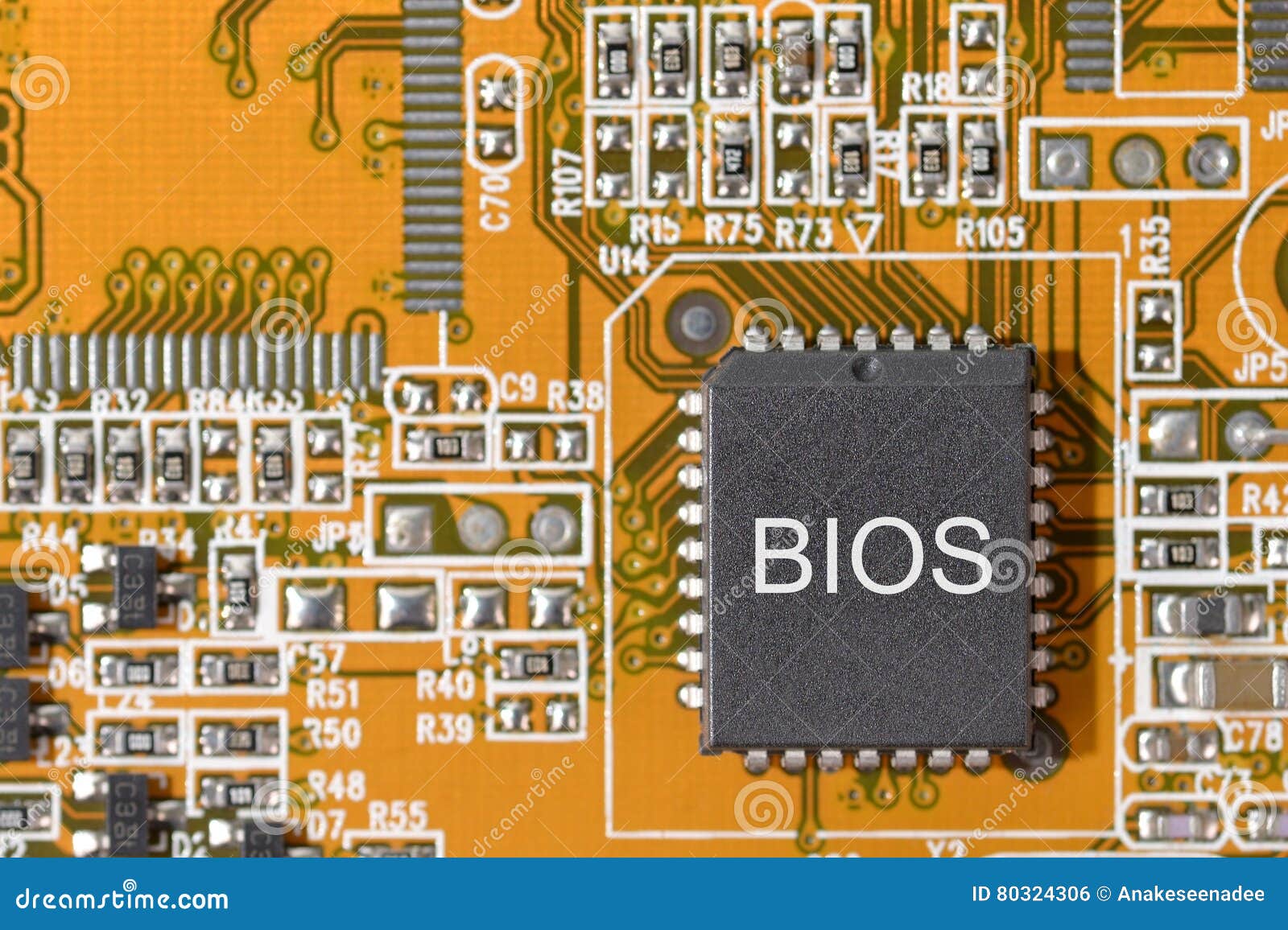 BIOS Basic Input Output System Acronym With Marker, Technology Concept Background Stock Image