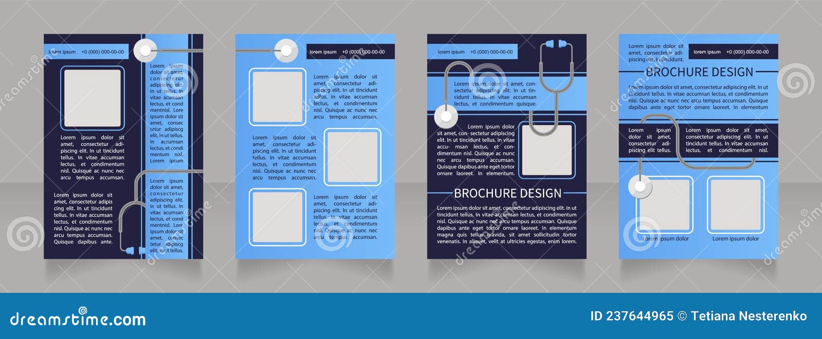 biosensor technology promo blank brochure layout 