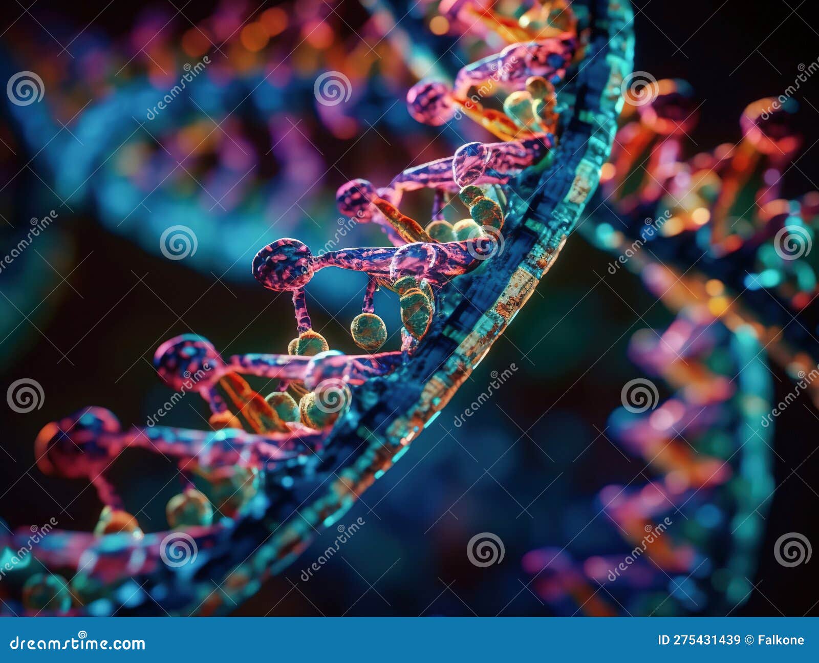 Biotechnology and Engineering. 3D Illustration of Science and