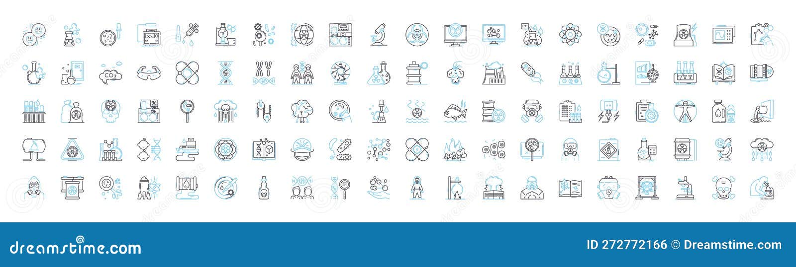 biotechnology  line icons set. biotech, genetics, bioengineering, genomics, recombinant, microbiology, enzymes