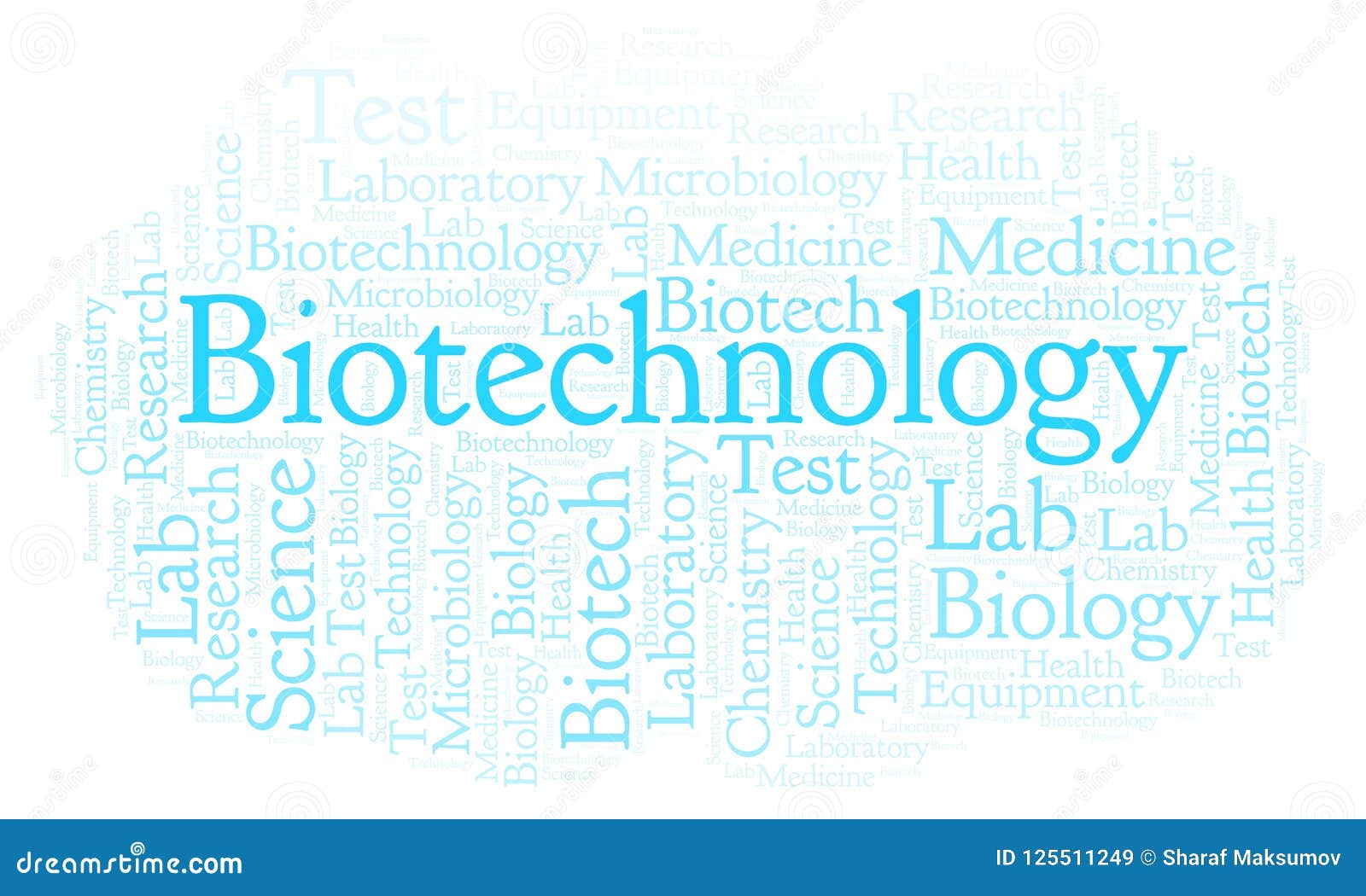 Biotechnology Word Cloud Collage, Concept Background RoyaltyFree Stock
