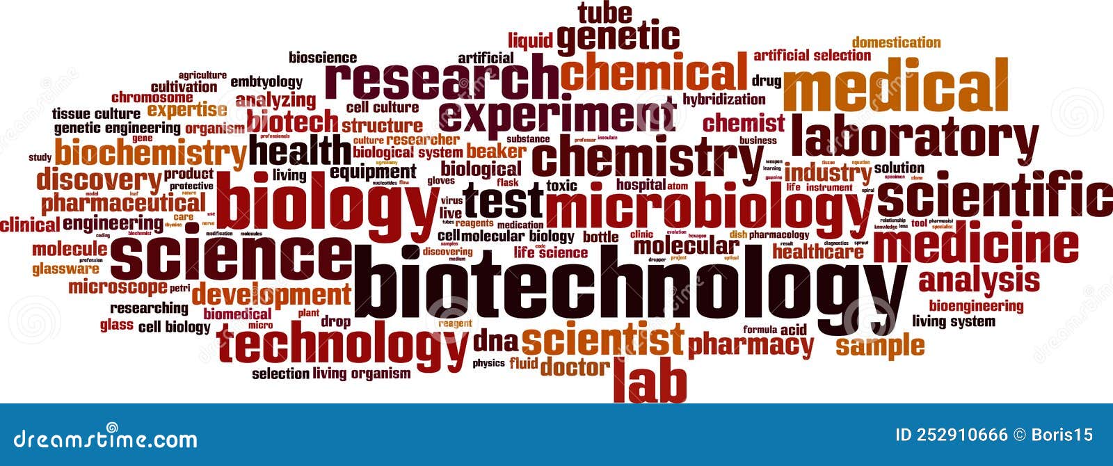 Biotechnology Word Cloud Collage, Concept Background RoyaltyFree Stock