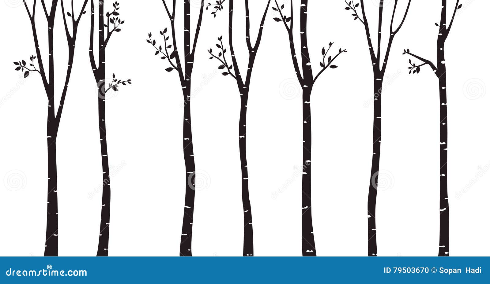 birch tree silhouette background