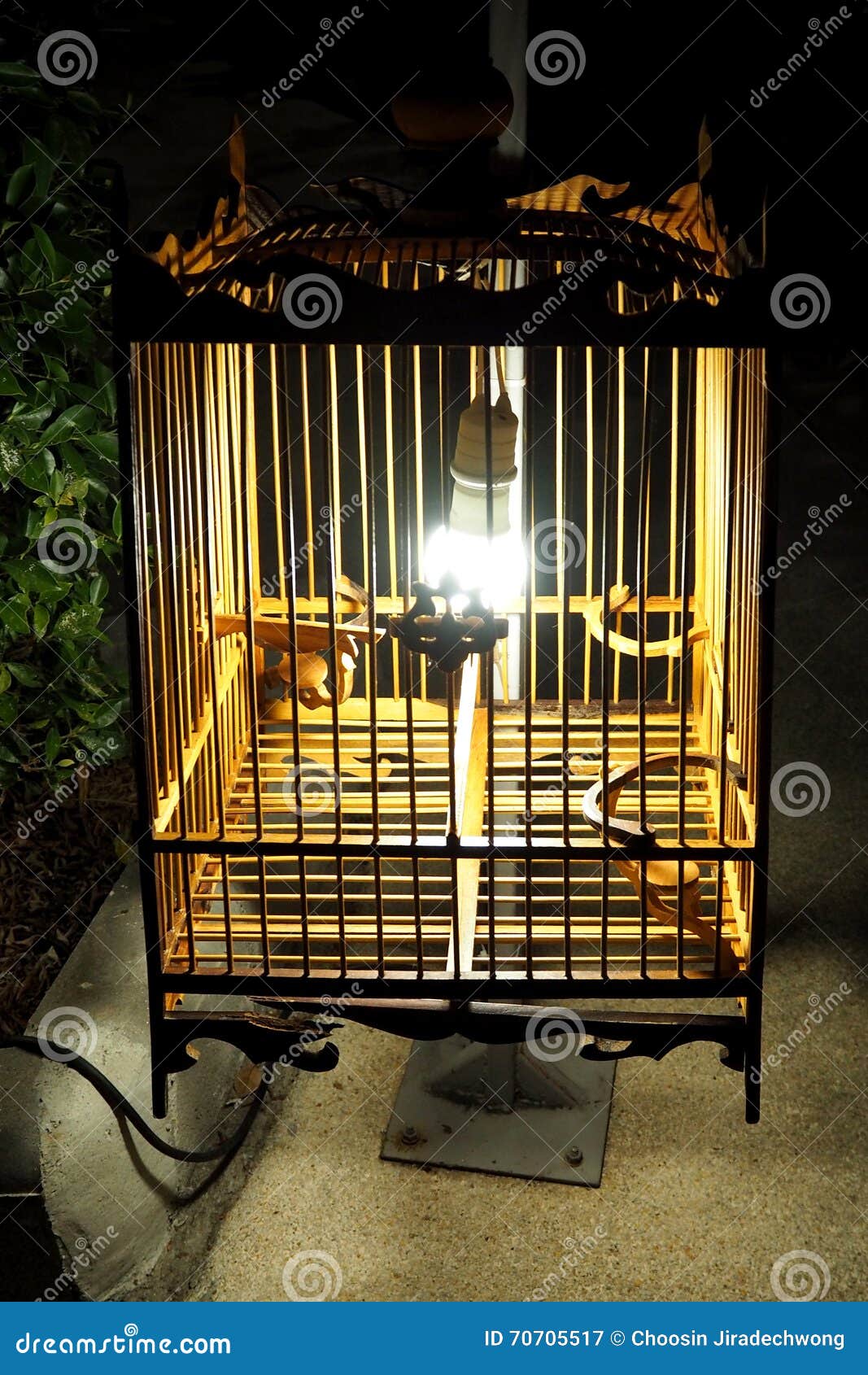 Bird cage lamp stock image. Image of decorate, decorative 70705517