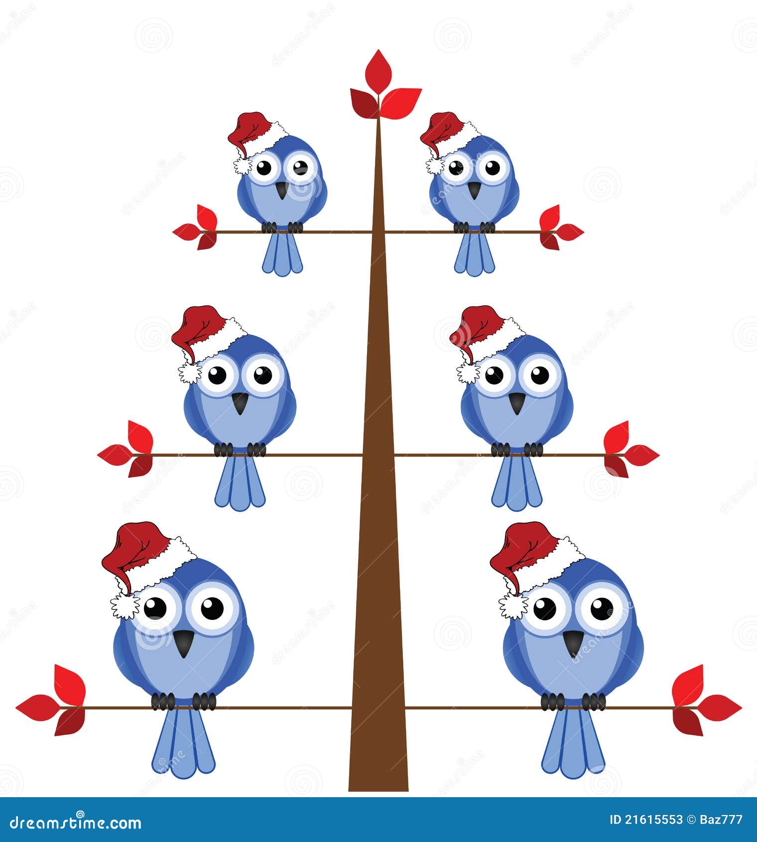 Bird Christmas Tree Stock Photos Image 21615553