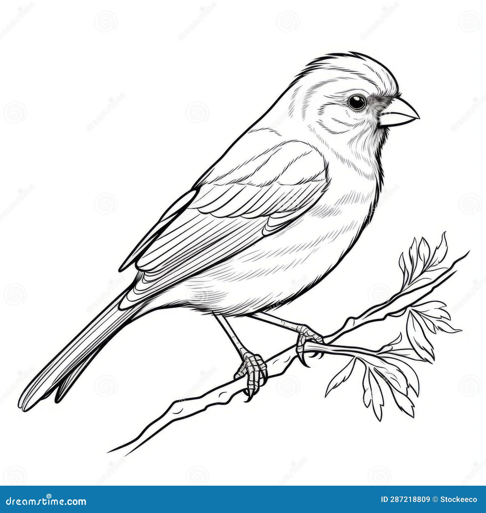 charming bird drawing coloring pages for children's coloring book