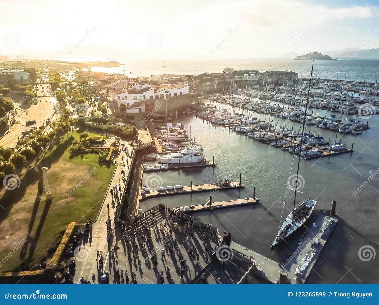 Bird Eye View Pier 39 Waterfront in San Francisco, California, U Stock ...