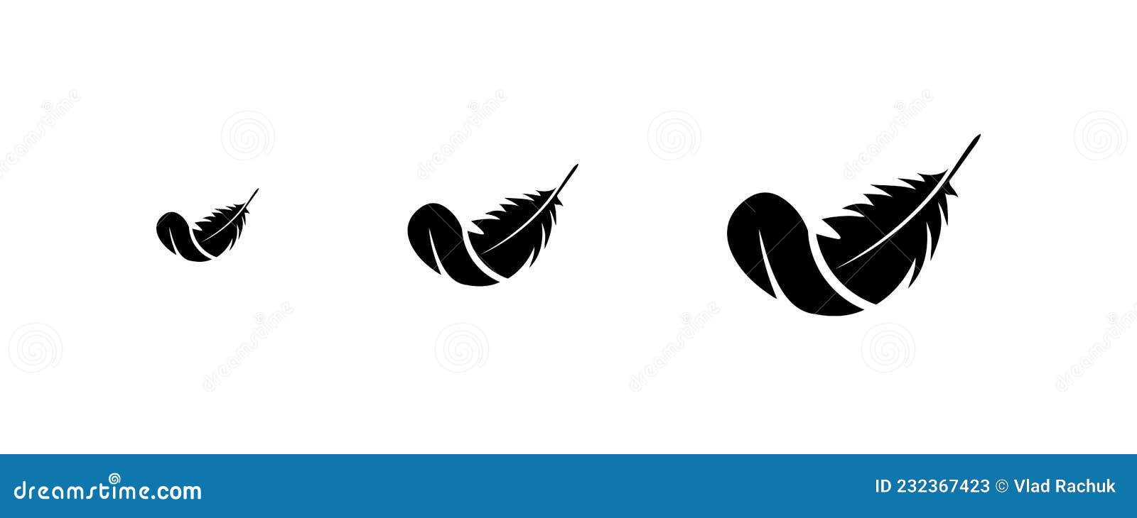 Goose feathers of various shapes and colors Vector Image