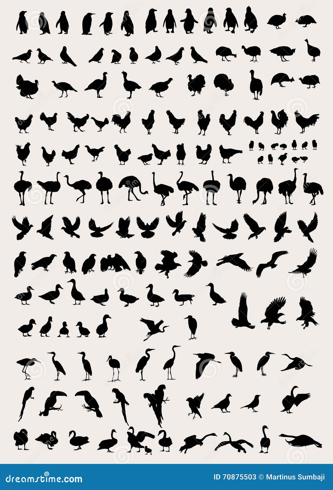 bird and fowl silhouettes