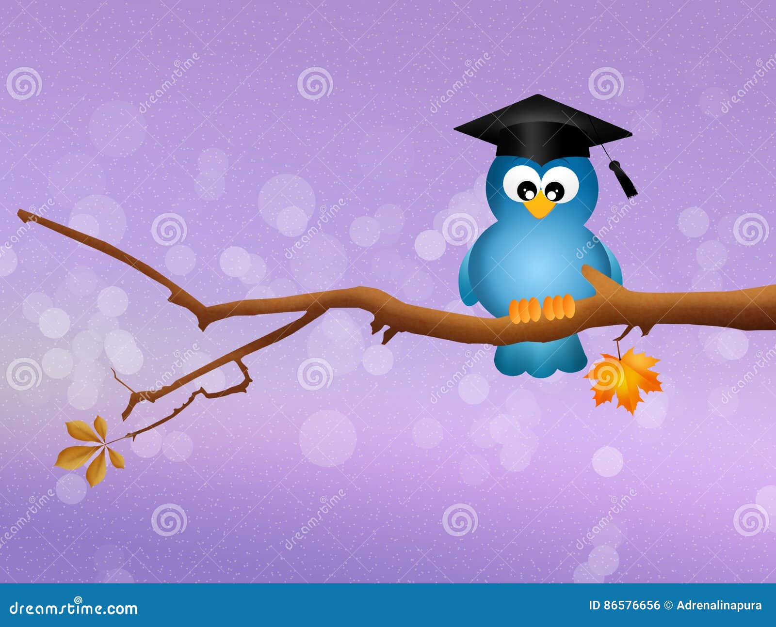 Bird graduate stock illustration. Illustration of success 86576656