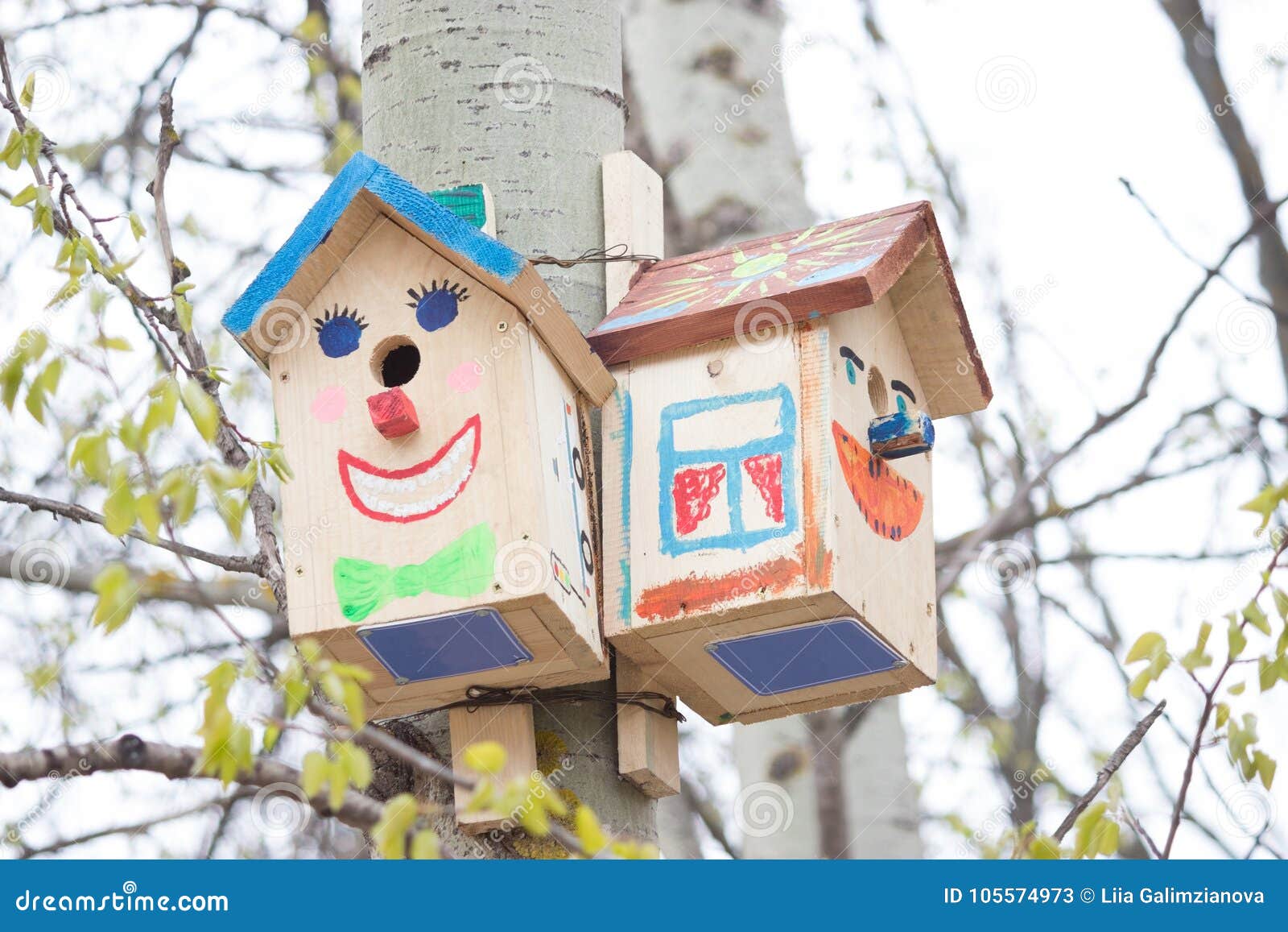 Bird house in a park stock image. Image of junco, bird 105574973
