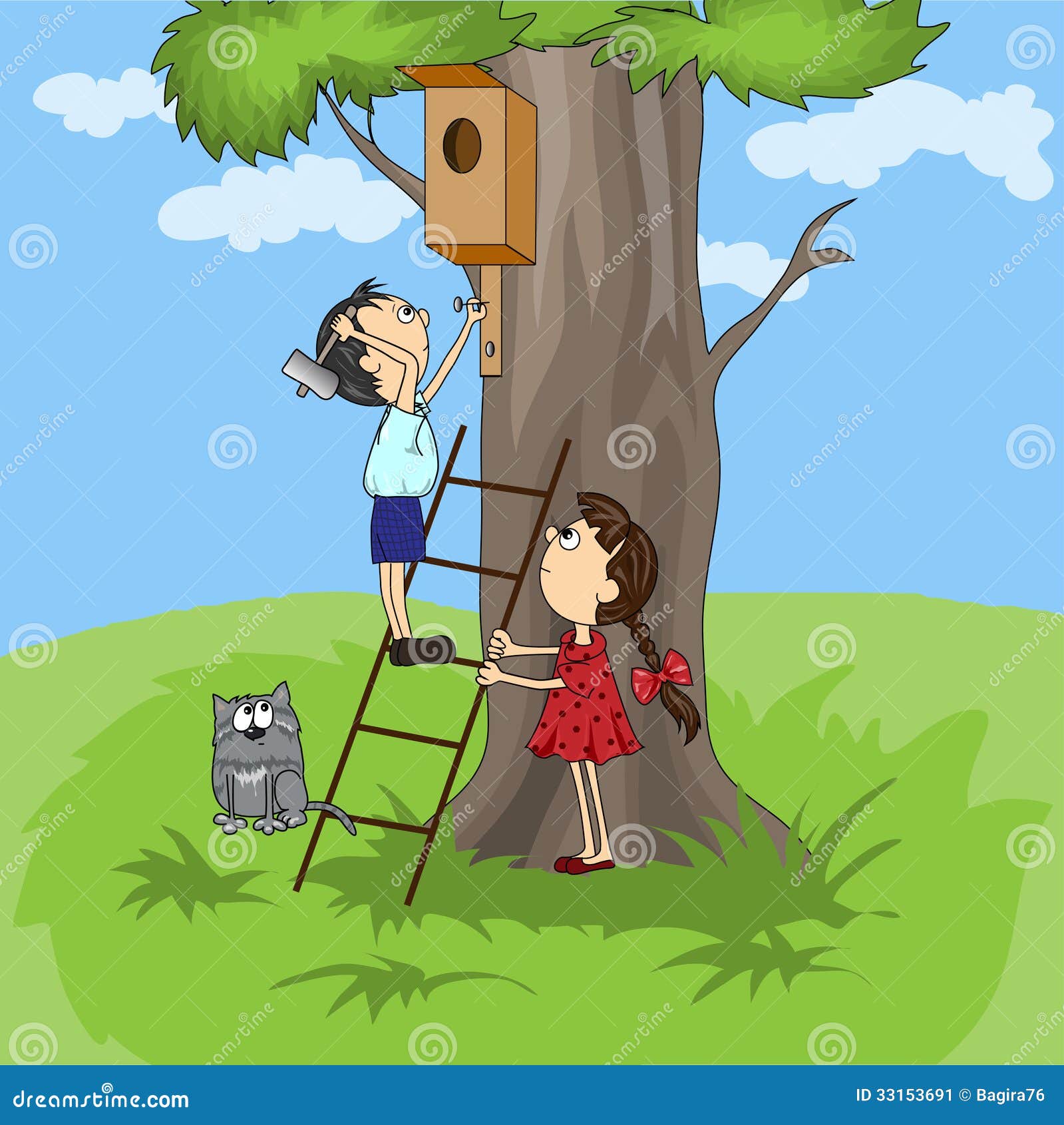 Bird-house Stock Image - Image: 33153691