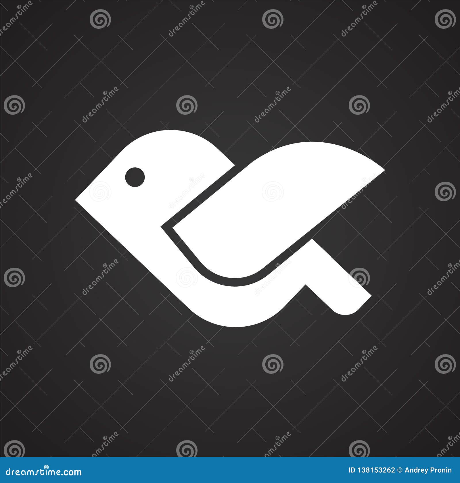bird icons set on black background for graphic and web , modern simple  sign. internet concept. trendy  for