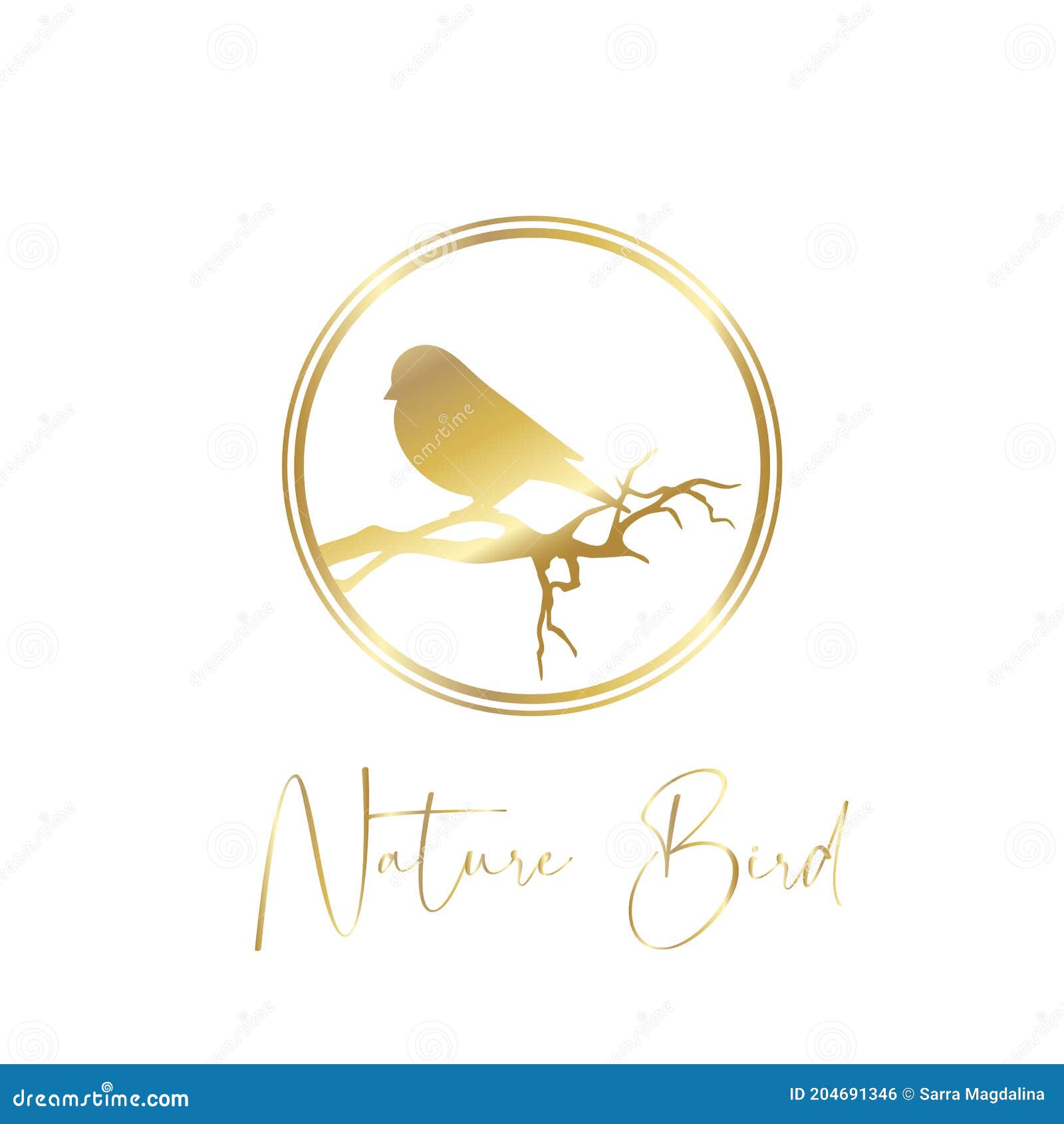 bird logo gold