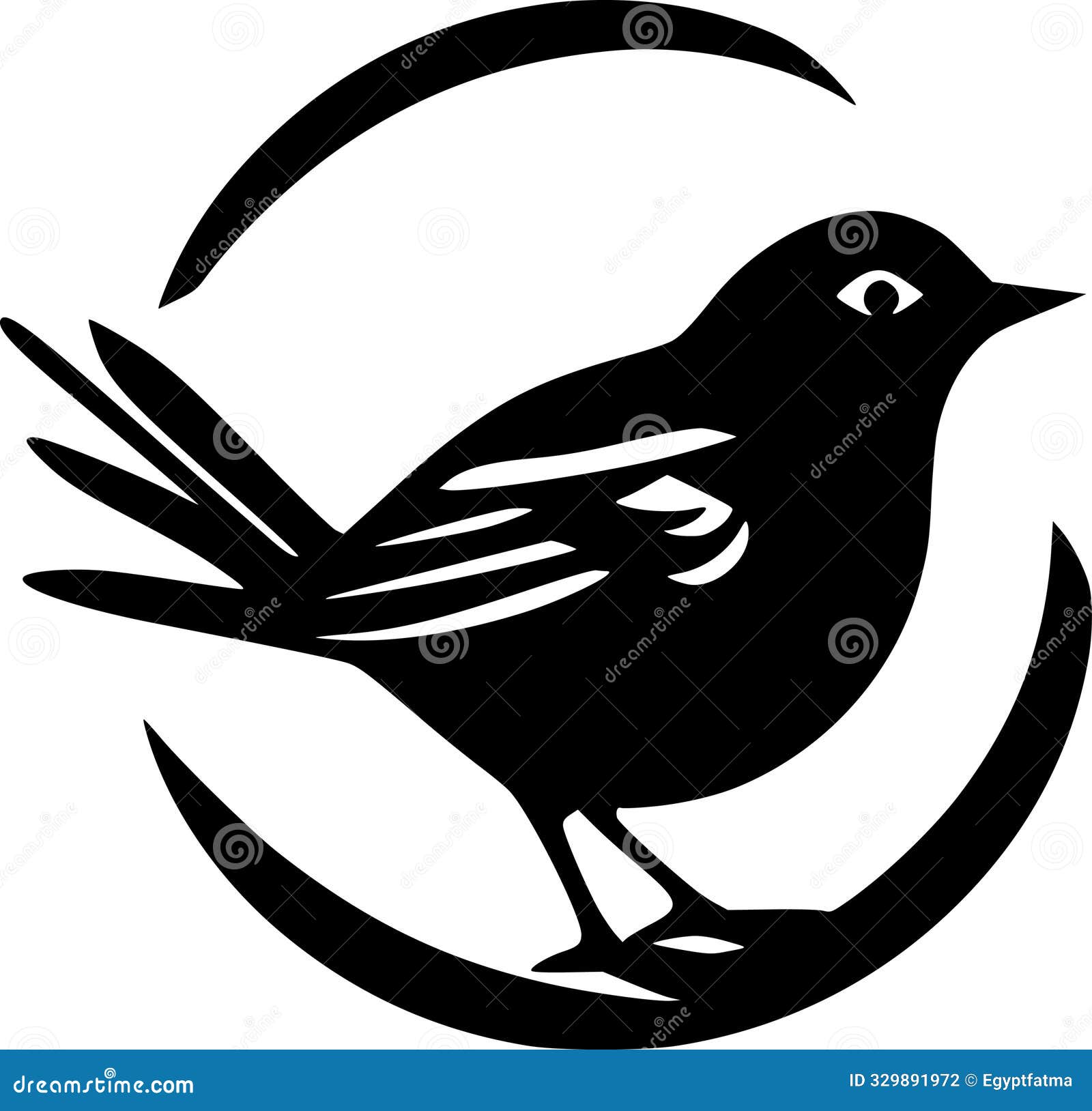 bird - minimalist and flat logo -  