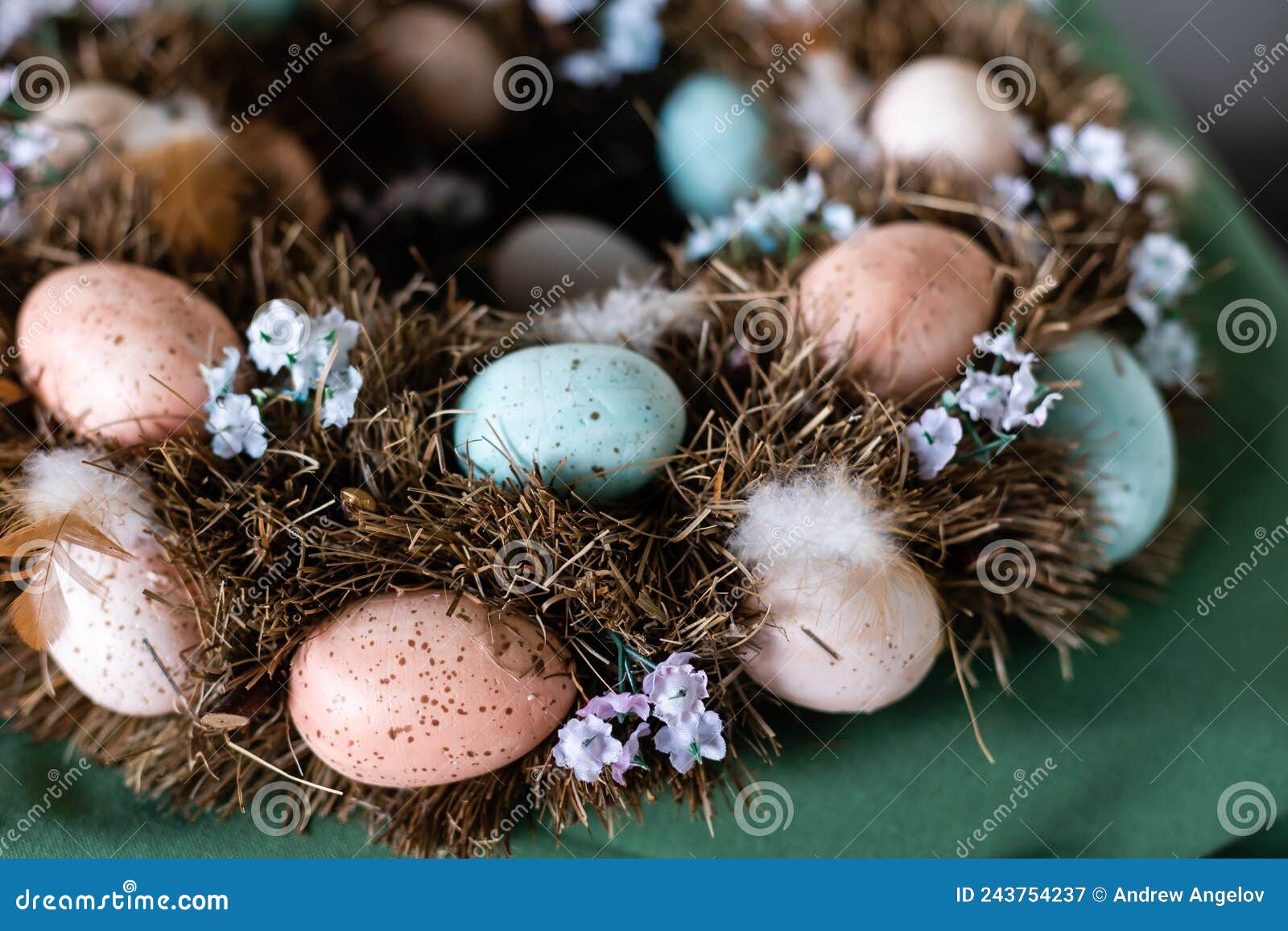 Bird Nest of Eggs for Easter. Stock Image Image of eggs, background