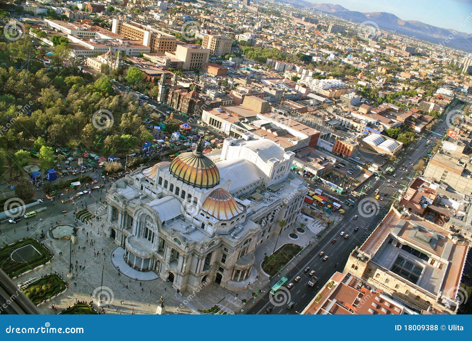 birdÃÂ´s eye view of bellas artes, mexico city