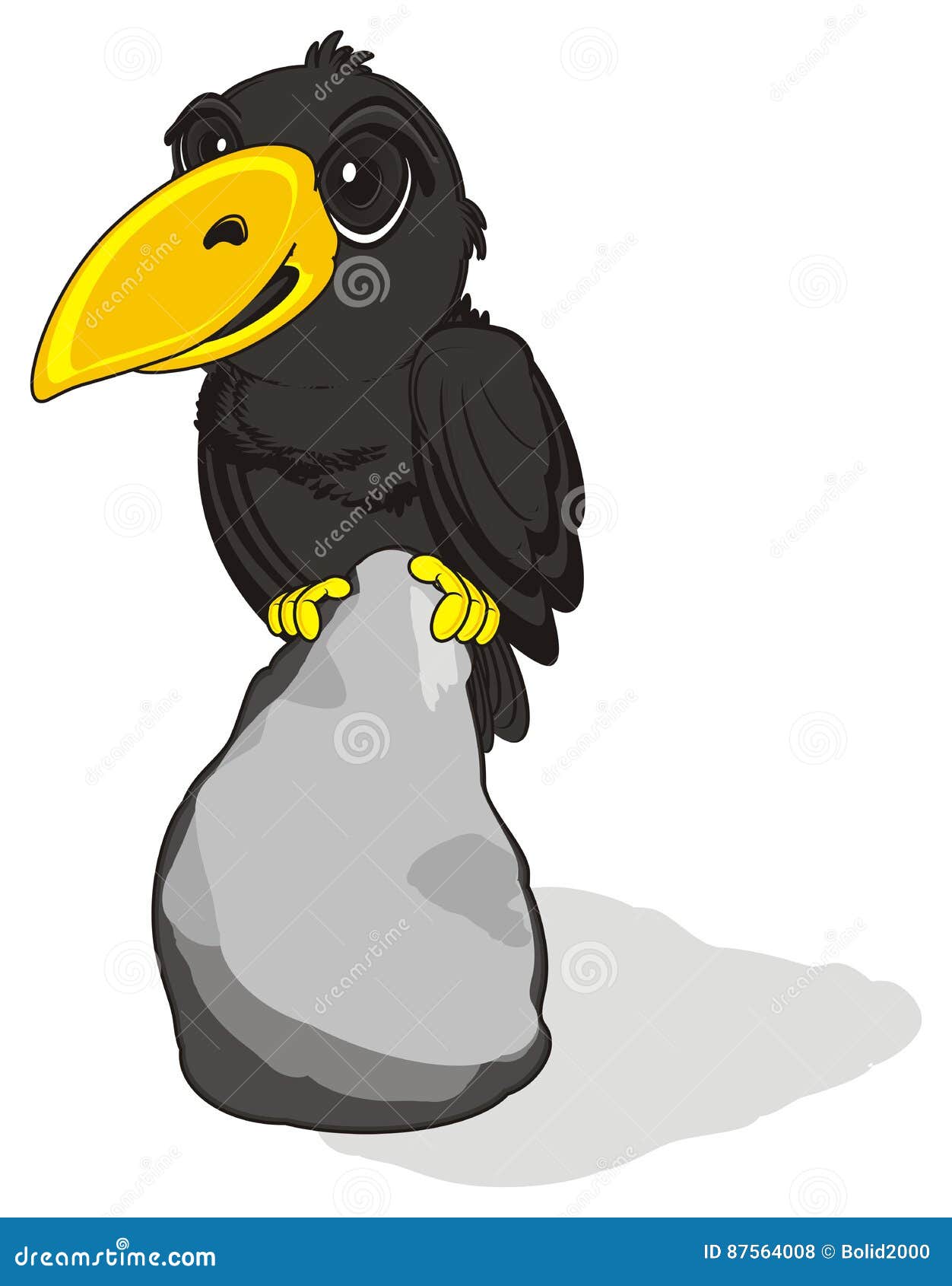 Bird and stone stock illustration. Illustration of symbol 87564008