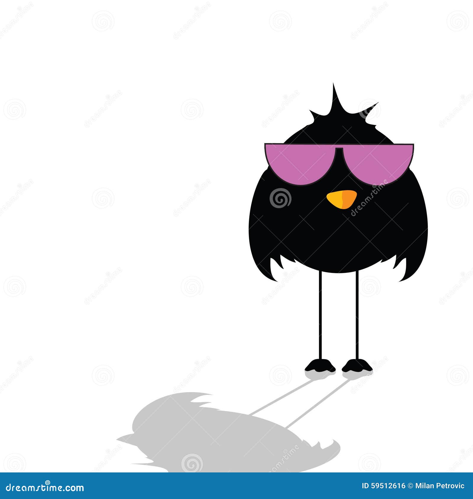 Bird with Sunglasses Vector Stock Vector Illustration of funny