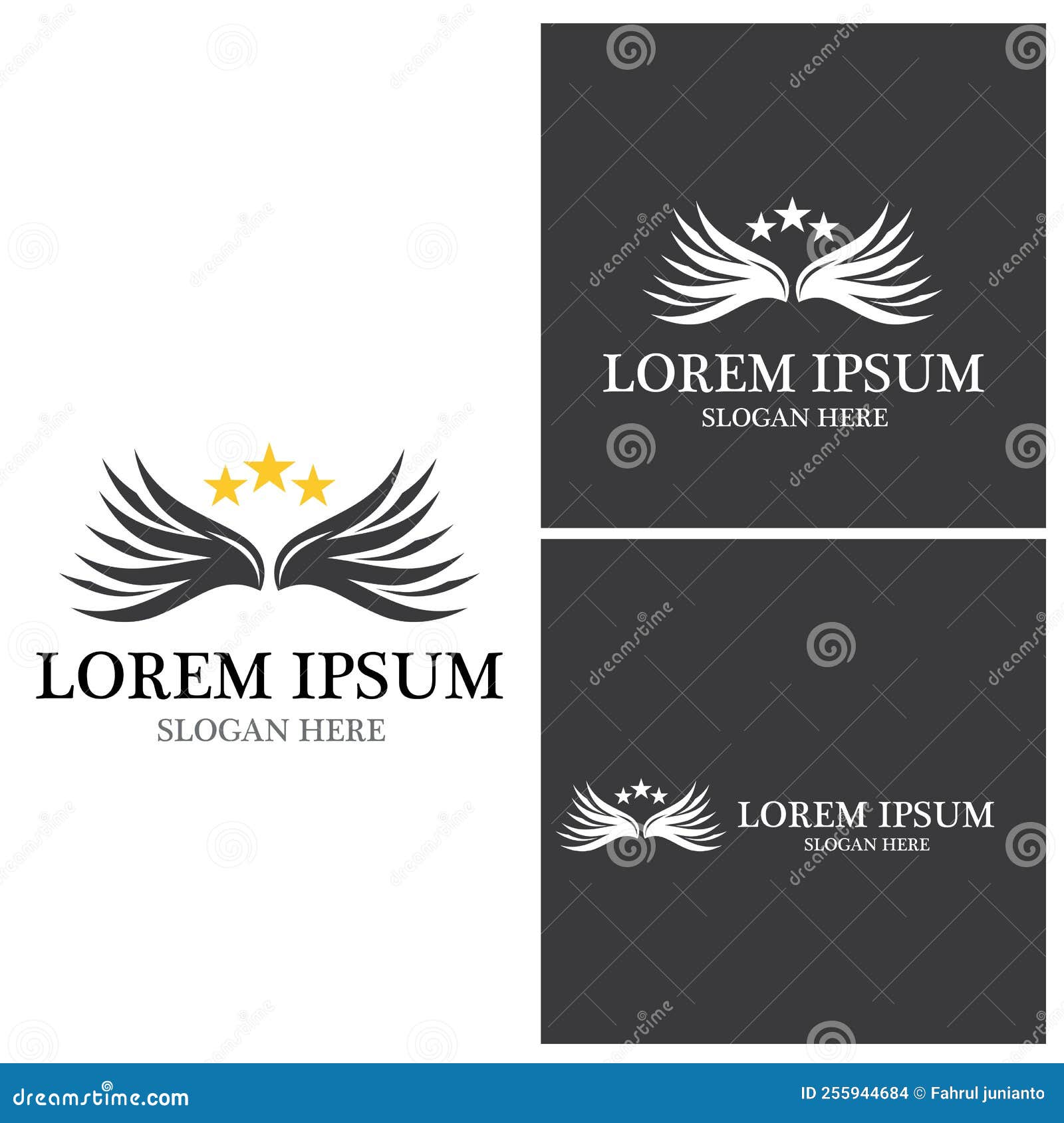 Bird Wings Logo Vector Template Stock Illustration Illustration of