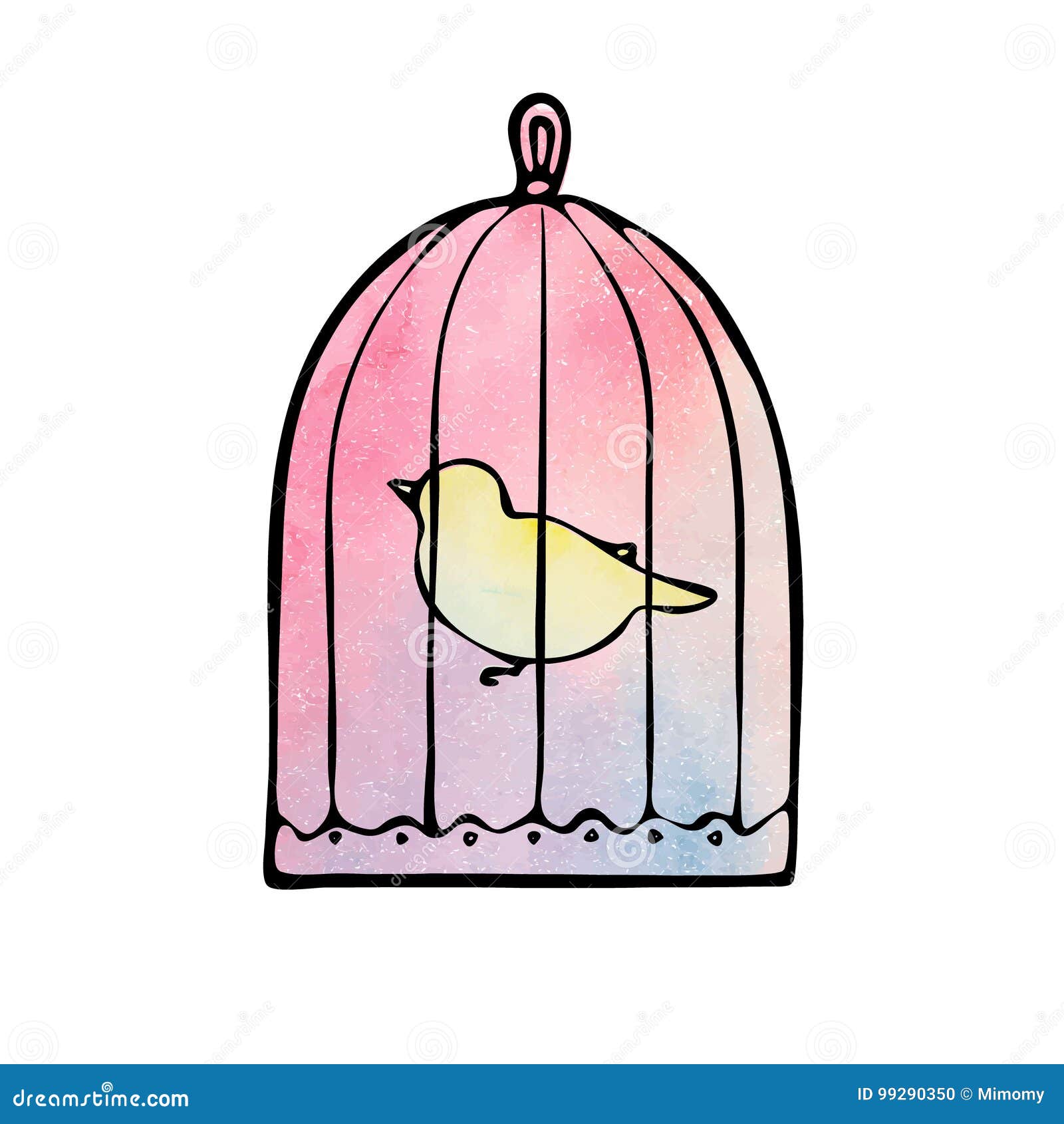 Birdcage illustration de vecteur. Illustration du ornement 99290350