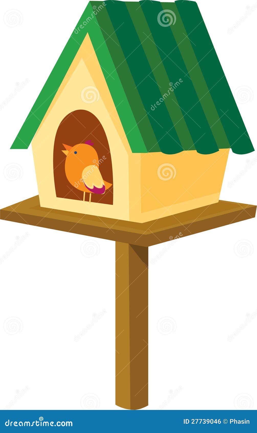 Birdhouse illustration stock photo. Image of bird, architecture 27739046