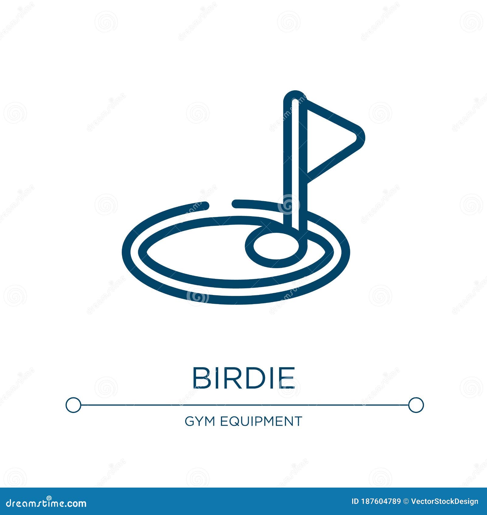 Birdie Icon. Linear Vector Illustration from Golf Collection. Outline