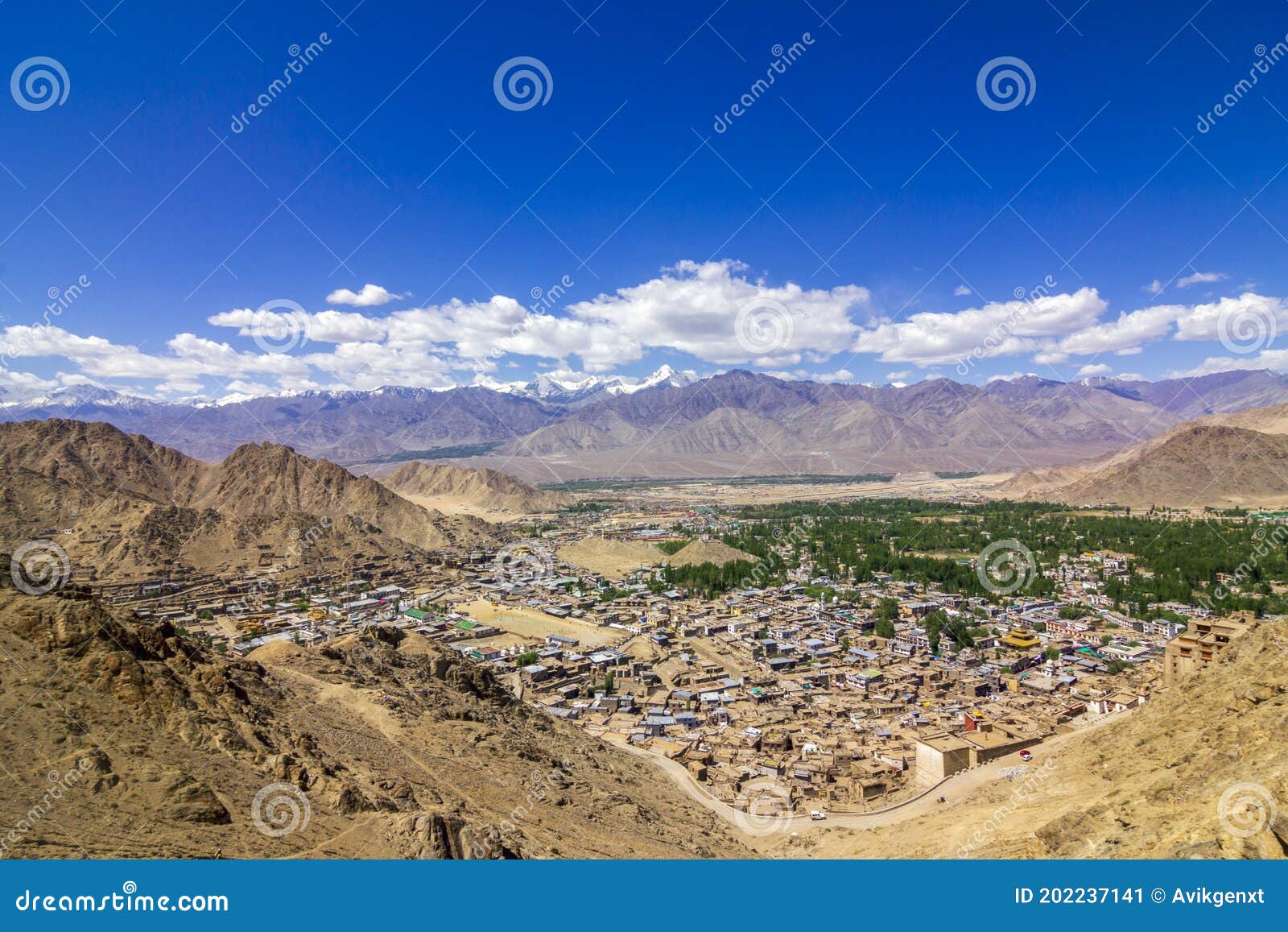 mountain city kargil located in the bed of high himalayan mountain amidst srinagar leh highway