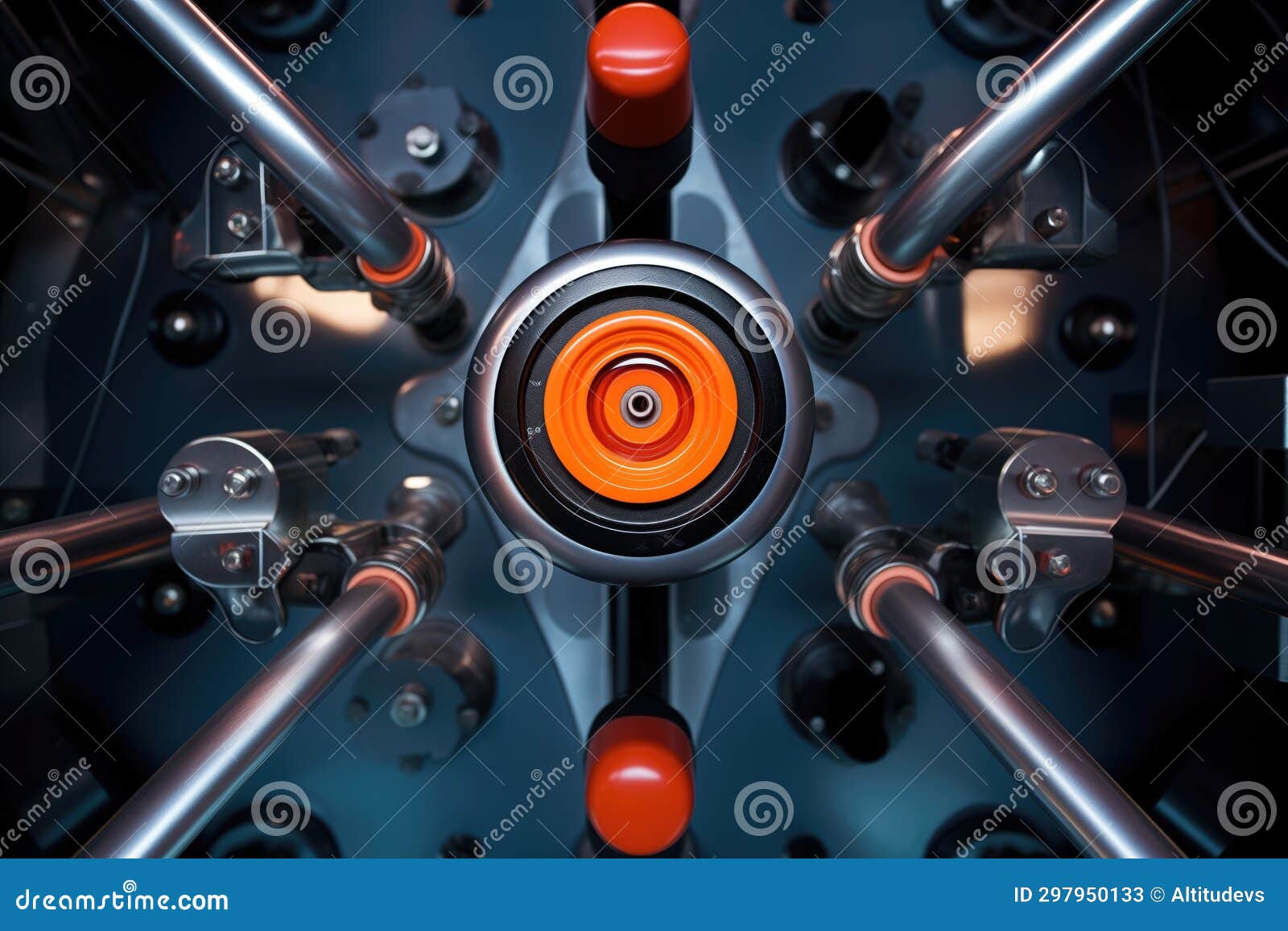 Birds Eye View of Resistance Knobs on a Spin Bike Stock Image Image