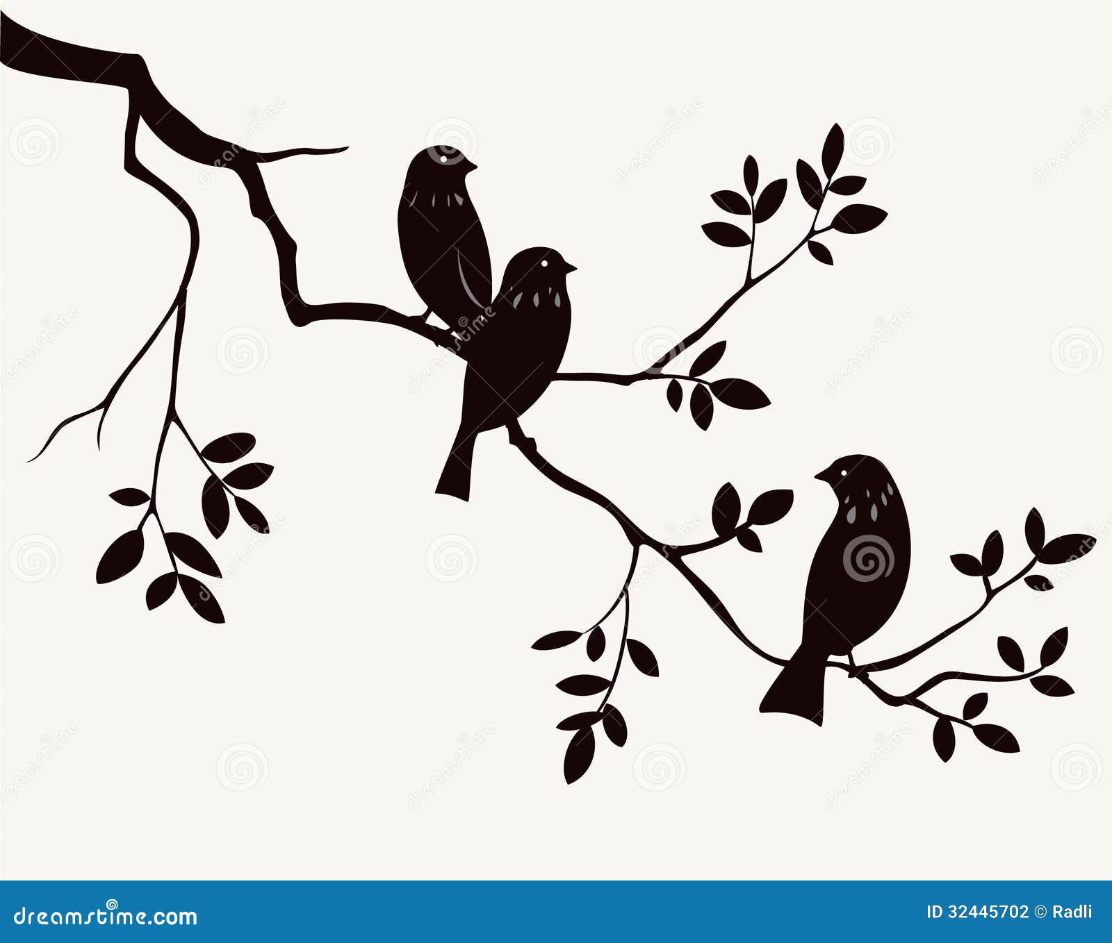 birds on twig