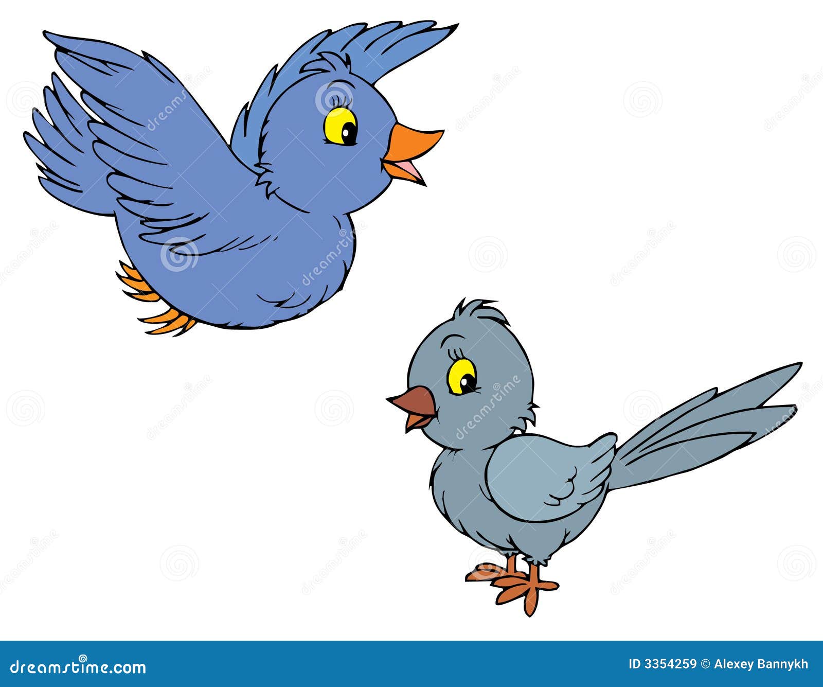 Birds (vector clip-art) stock vector. Illustration of birdie - 3354259