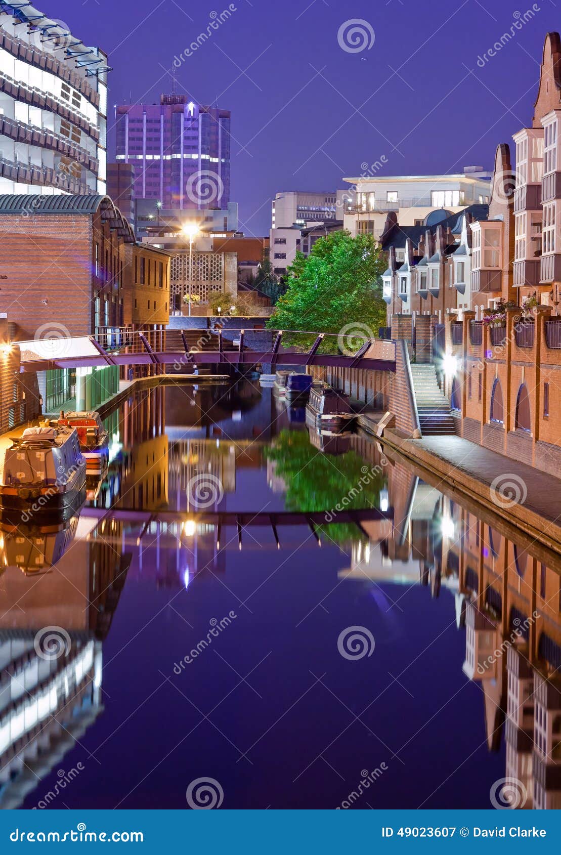 Birmingham Canal, Brindley Place Stock Image - Image of boat