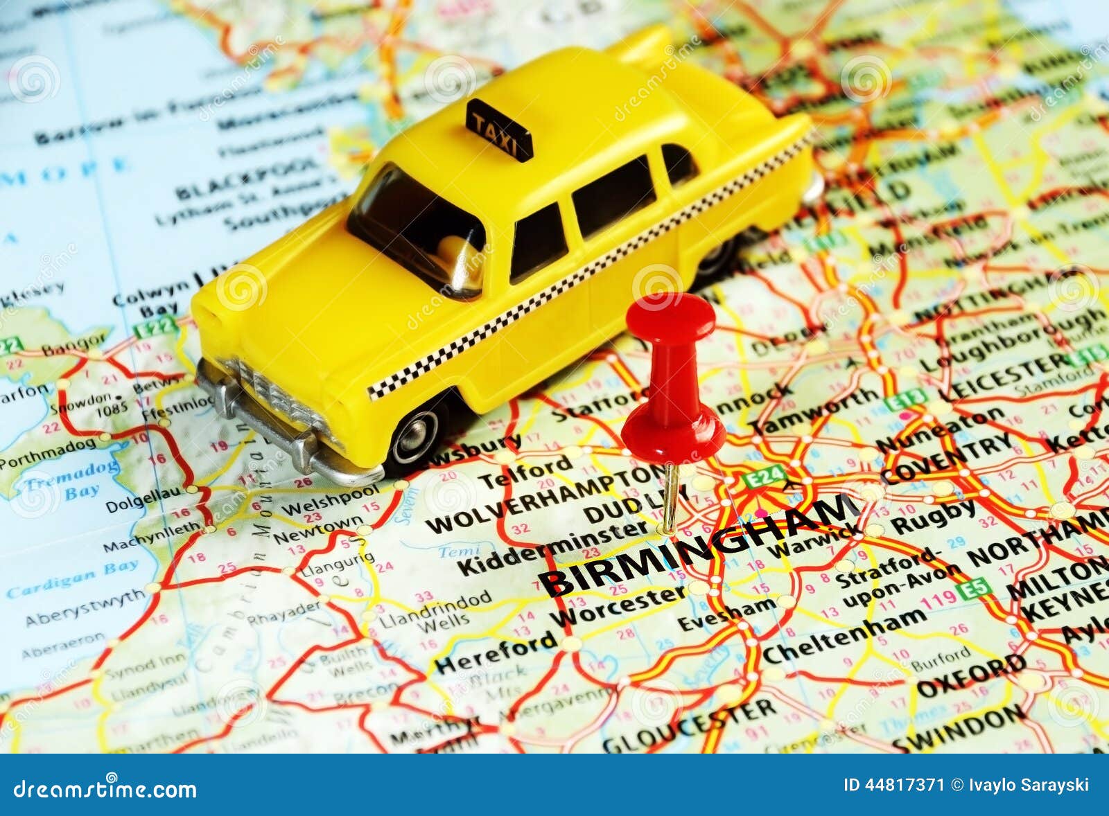 Birmingham, Mapa BRITÂNICO Foto de Stock - Imagem: 44817371