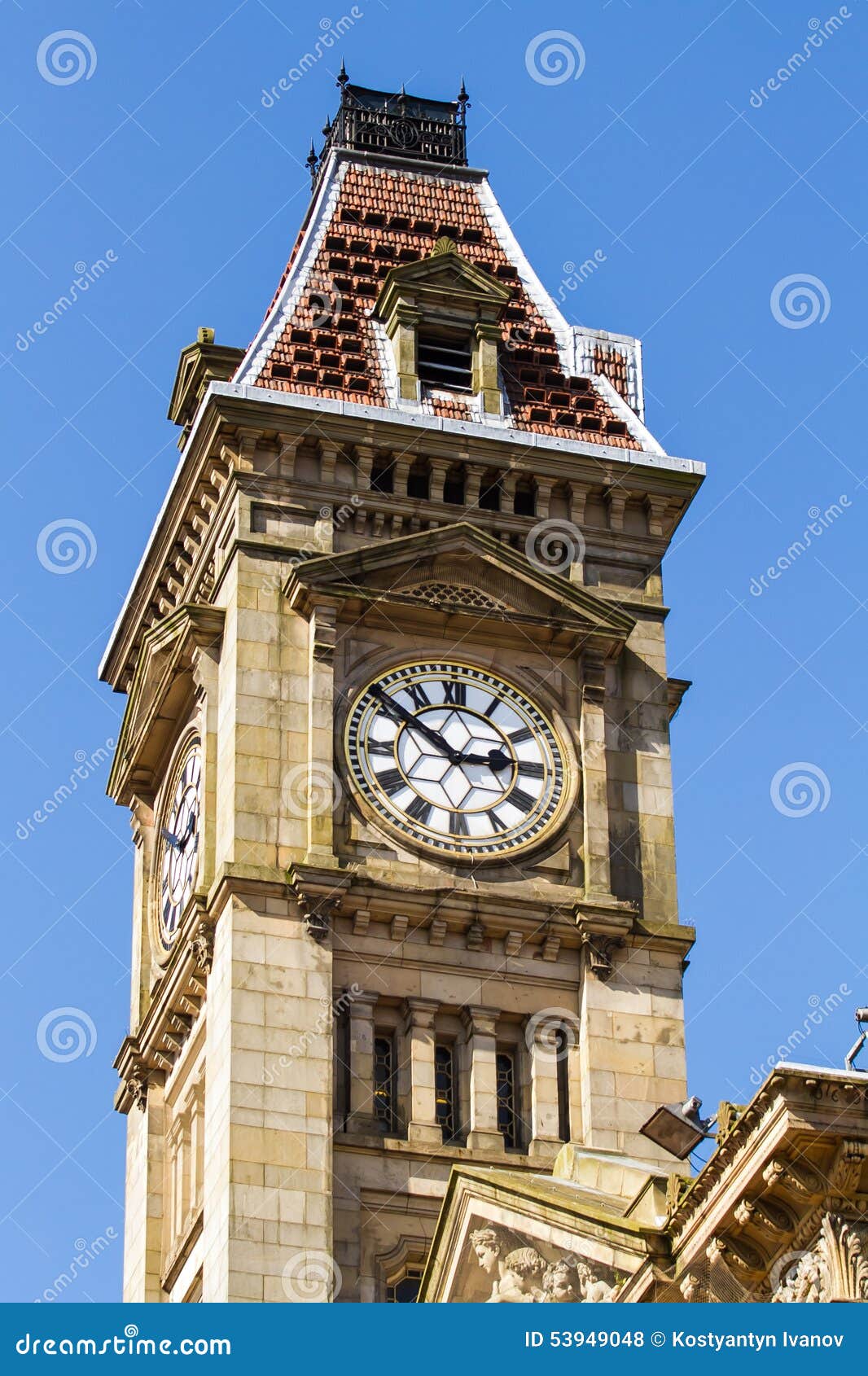 Birmingham s clock tower stock photo. Image of council 53949048